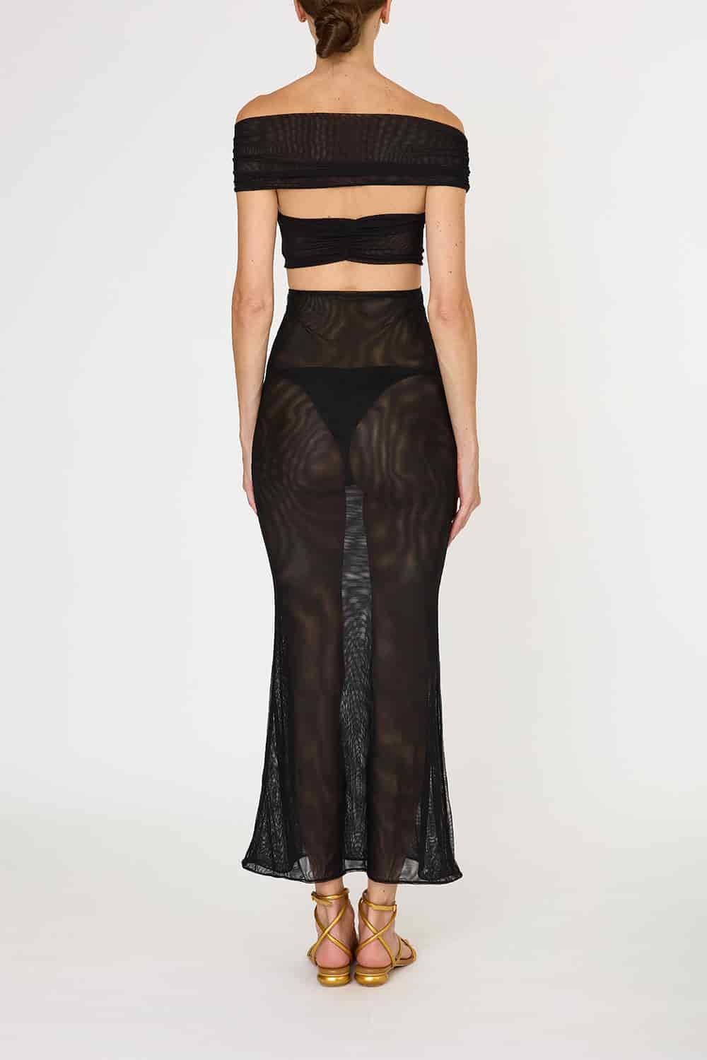 BLACK AMAIA LONG DRESS - miniatura 4