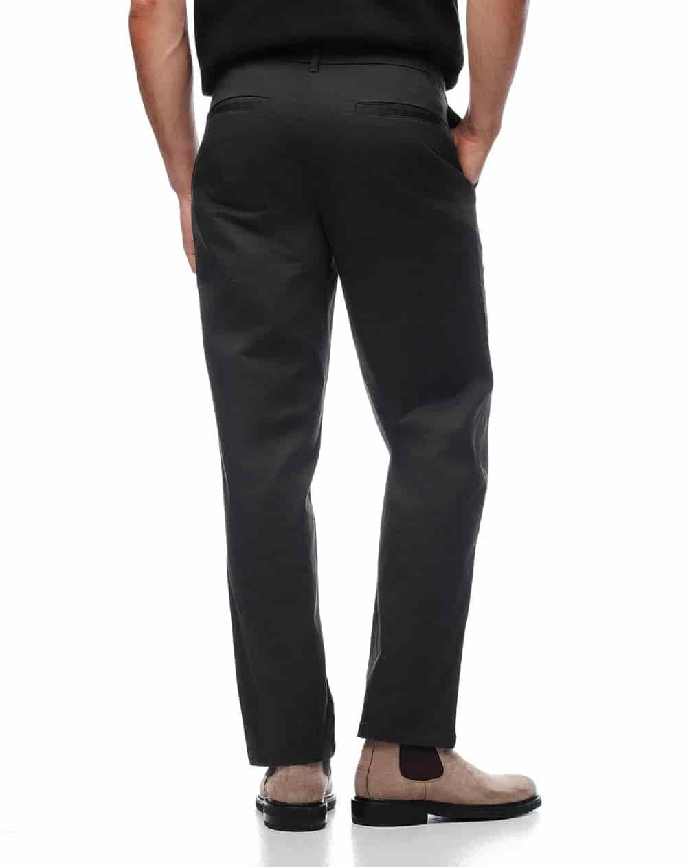 Pantalón regular tiro medio gris oscuro hombre - miniatura 2