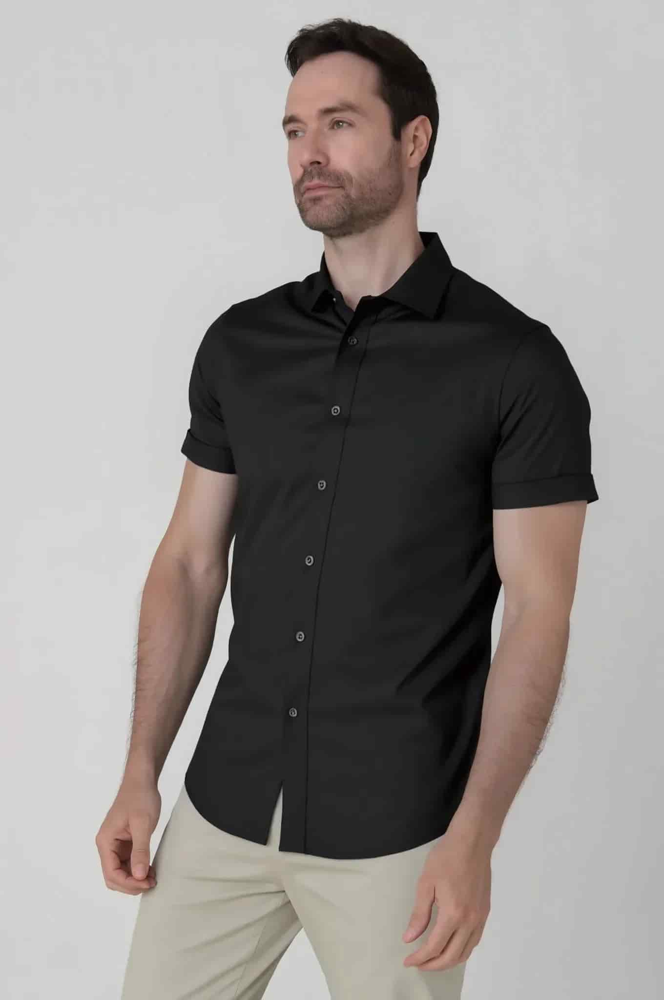 Camisa Manga Corta Efecto Denim Jon Sonen - miniatura 3