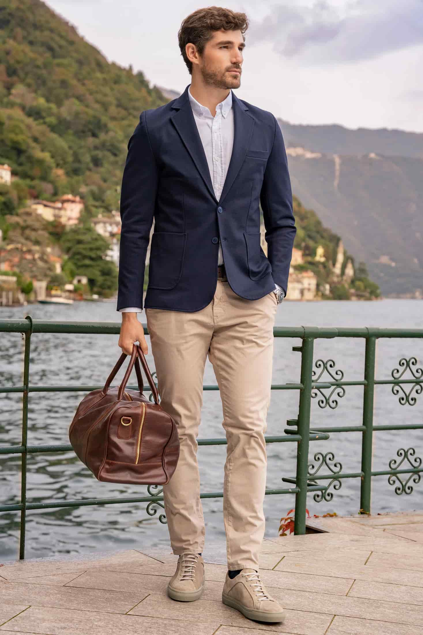Blazer Comfort Hombre Azul Oscuro - miniatura 5