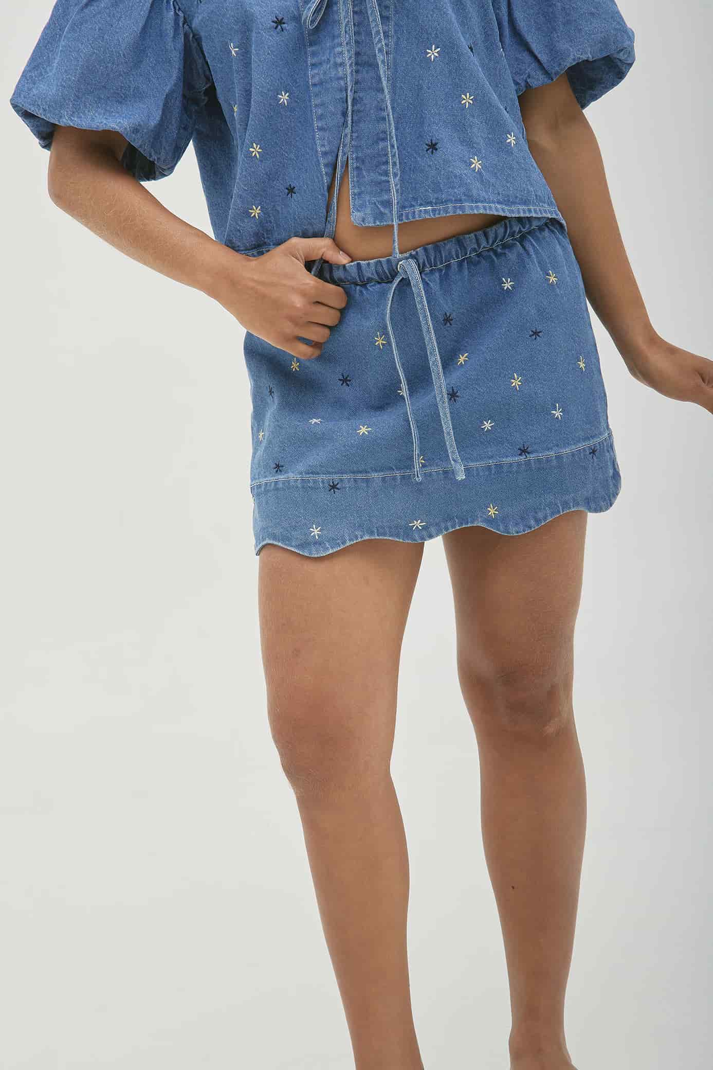 Falda Short Marea Denim - miniatura 2