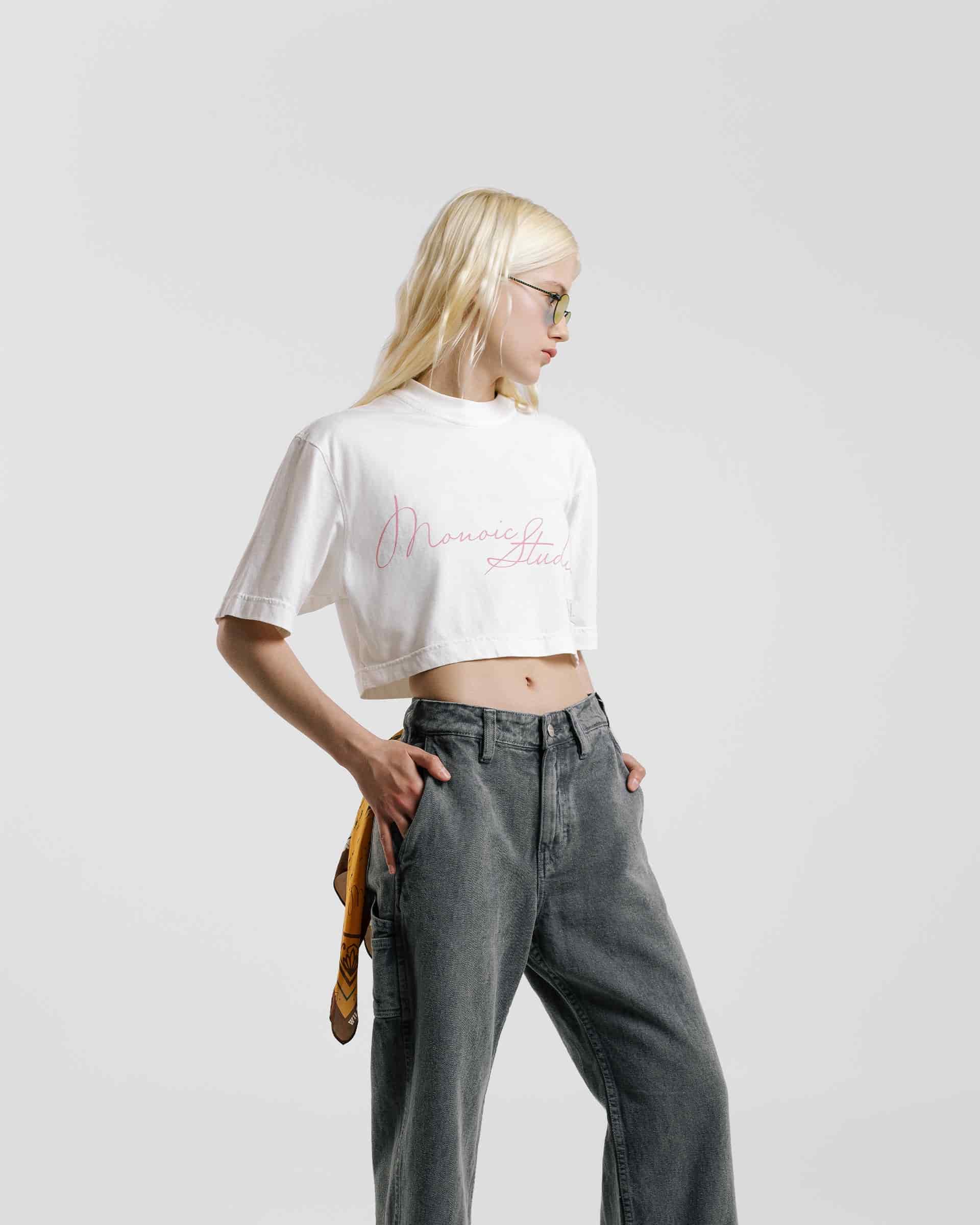Camiseta Cropped Monoic - Blanco - miniatura 5