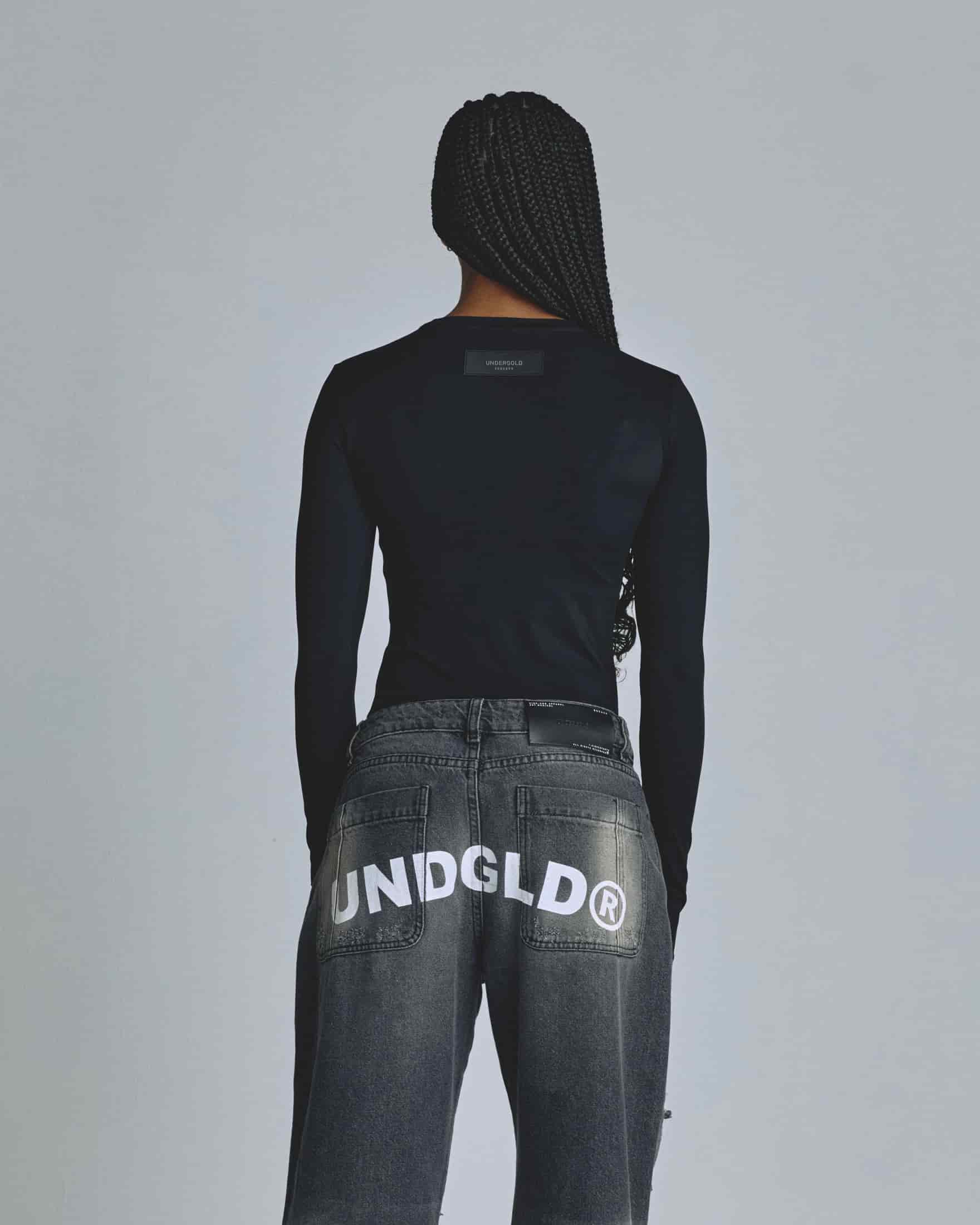 W Basics Undergold Studio Ultra Slim Long Sleeve Tee Black - miniatura 7