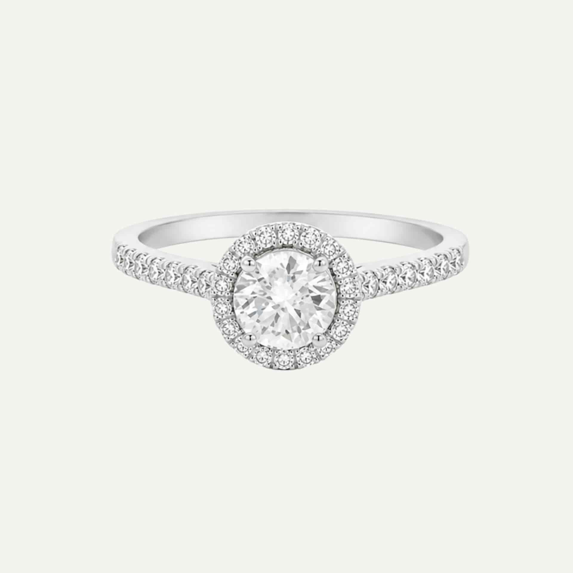 Anillo Halo engagement ring - miniatura 1