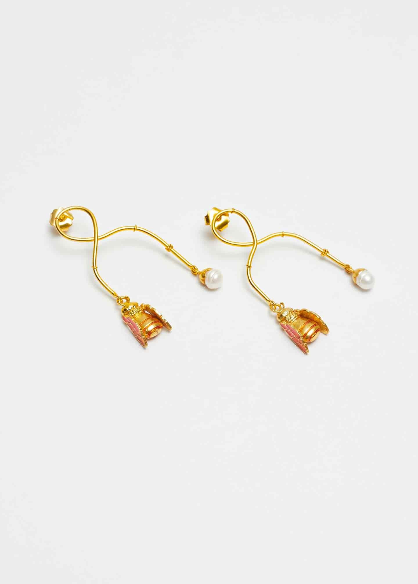 Aretes Bee Balance Midi Naranja - miniatura 1