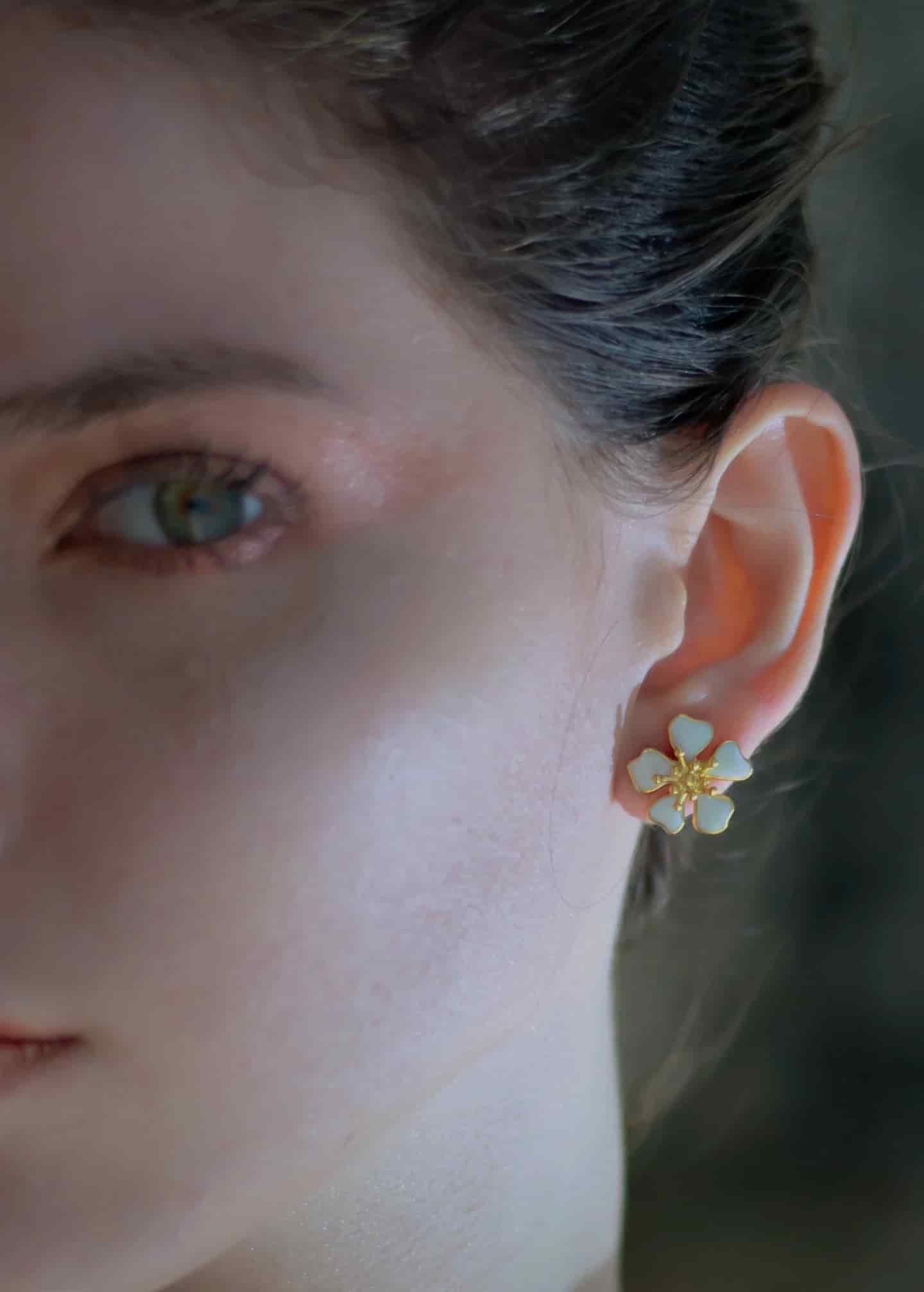 Aretes Aurora Mini Blanco - miniatura 2