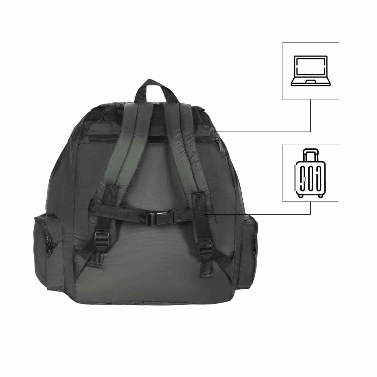 Morral Mochilero Pequeno Citybags Gris - miniatura 4
