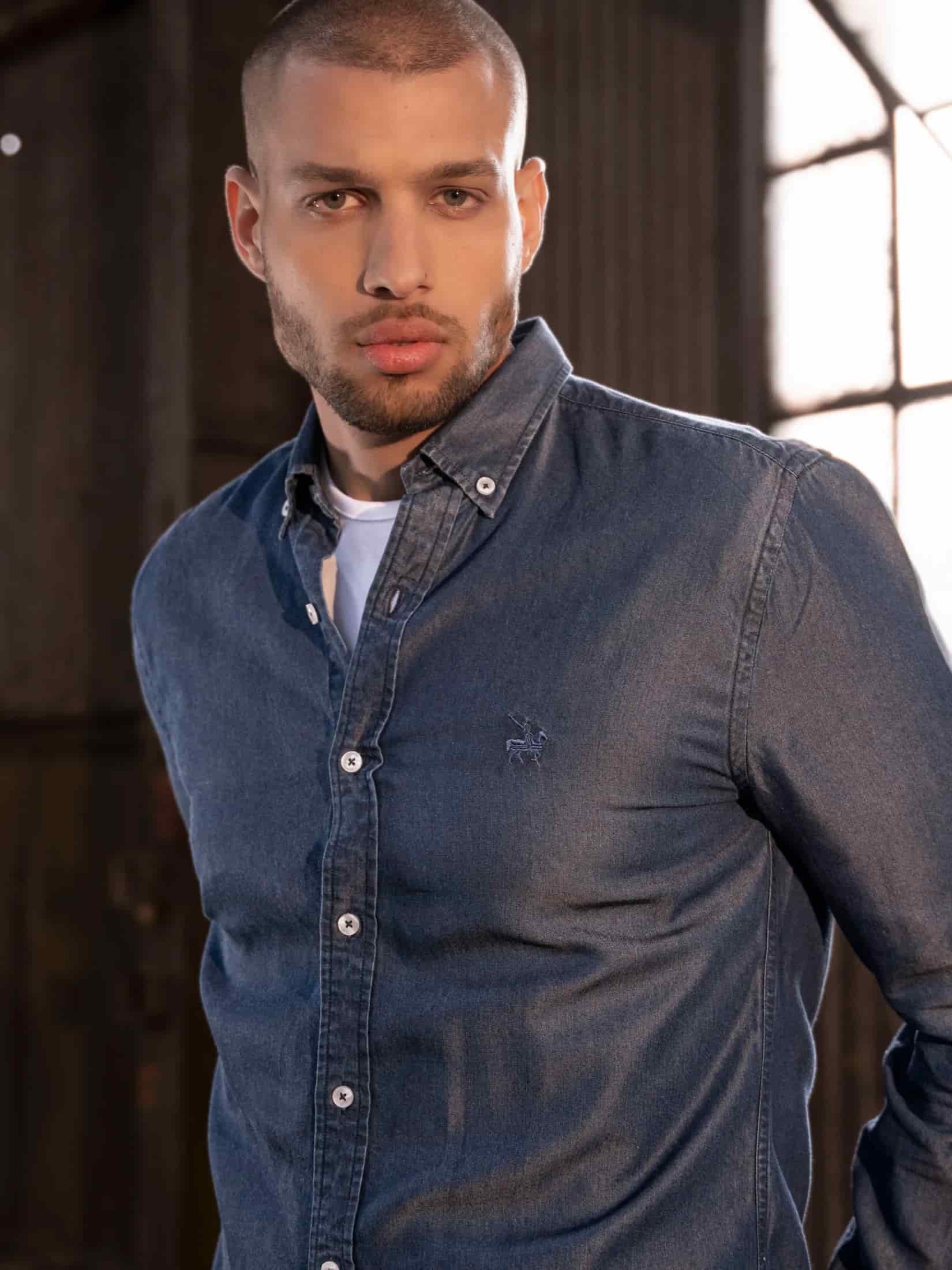 Camisa First-Class Denim Hombre Azul oscuro - miniatura 8