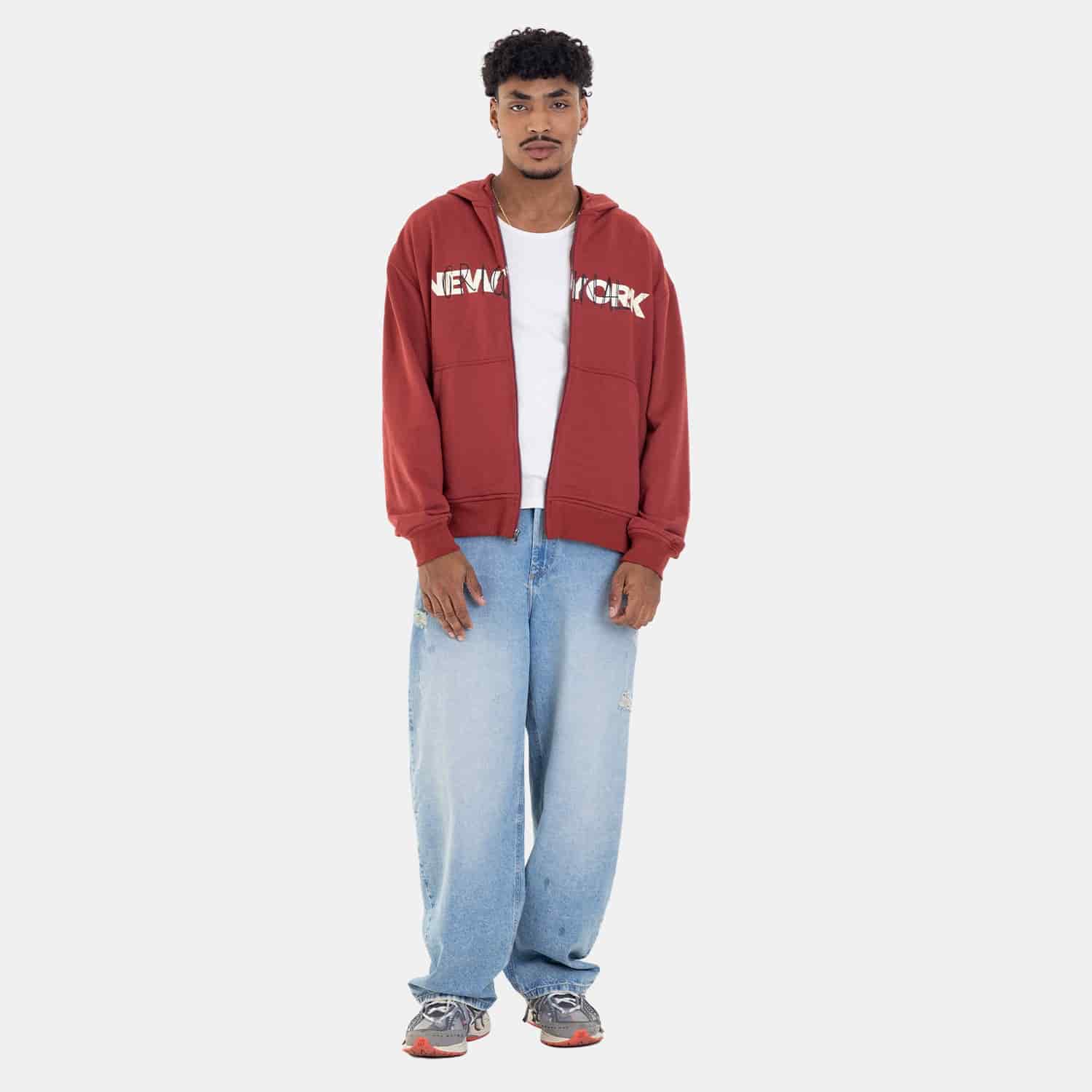 Zip Hoodie Regular Fit Red - miniatura 2
