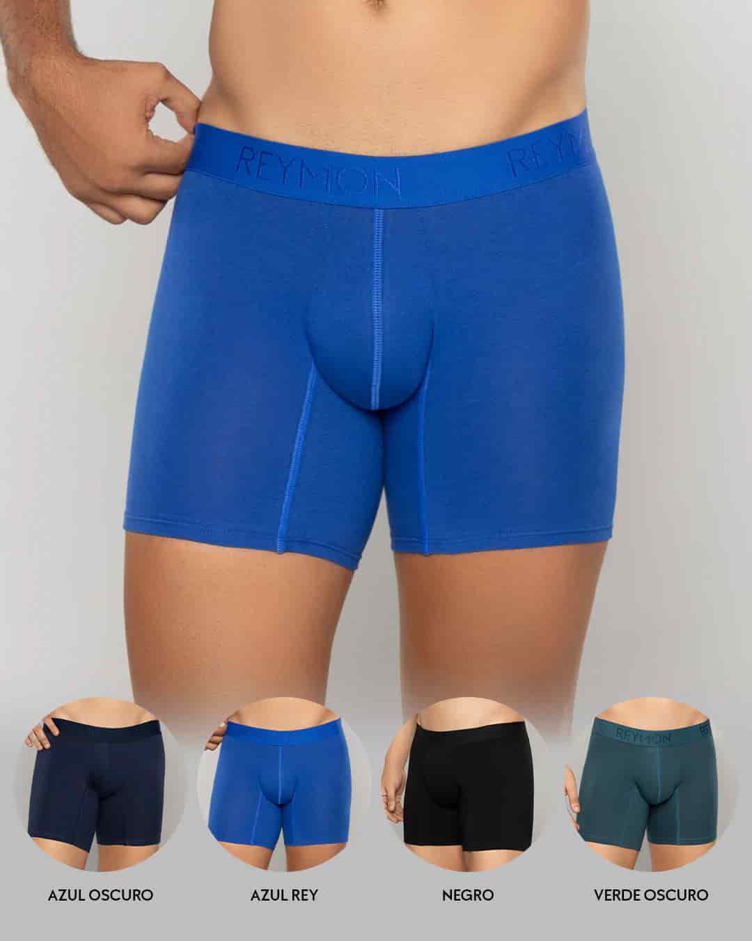 Pack x4 boxer semilargo Algodón unicolor Ref.3010-4 - miniatura 7