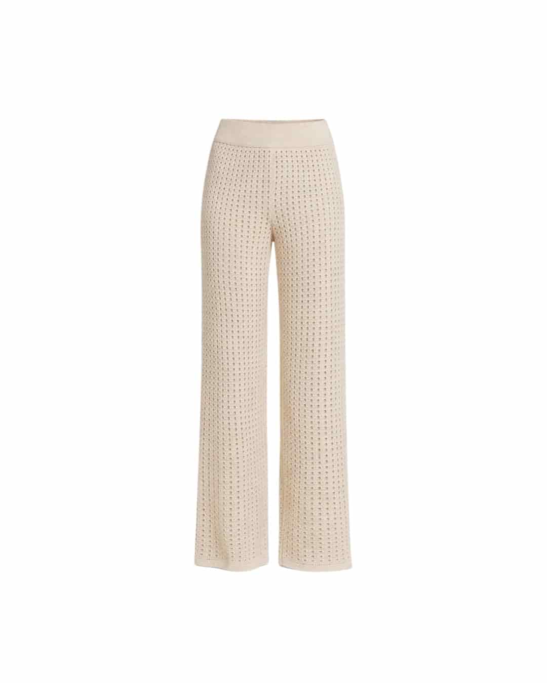 TIEMPOS DE ORO CROCHET-KNIT PANT – VANILLA - miniatura 2