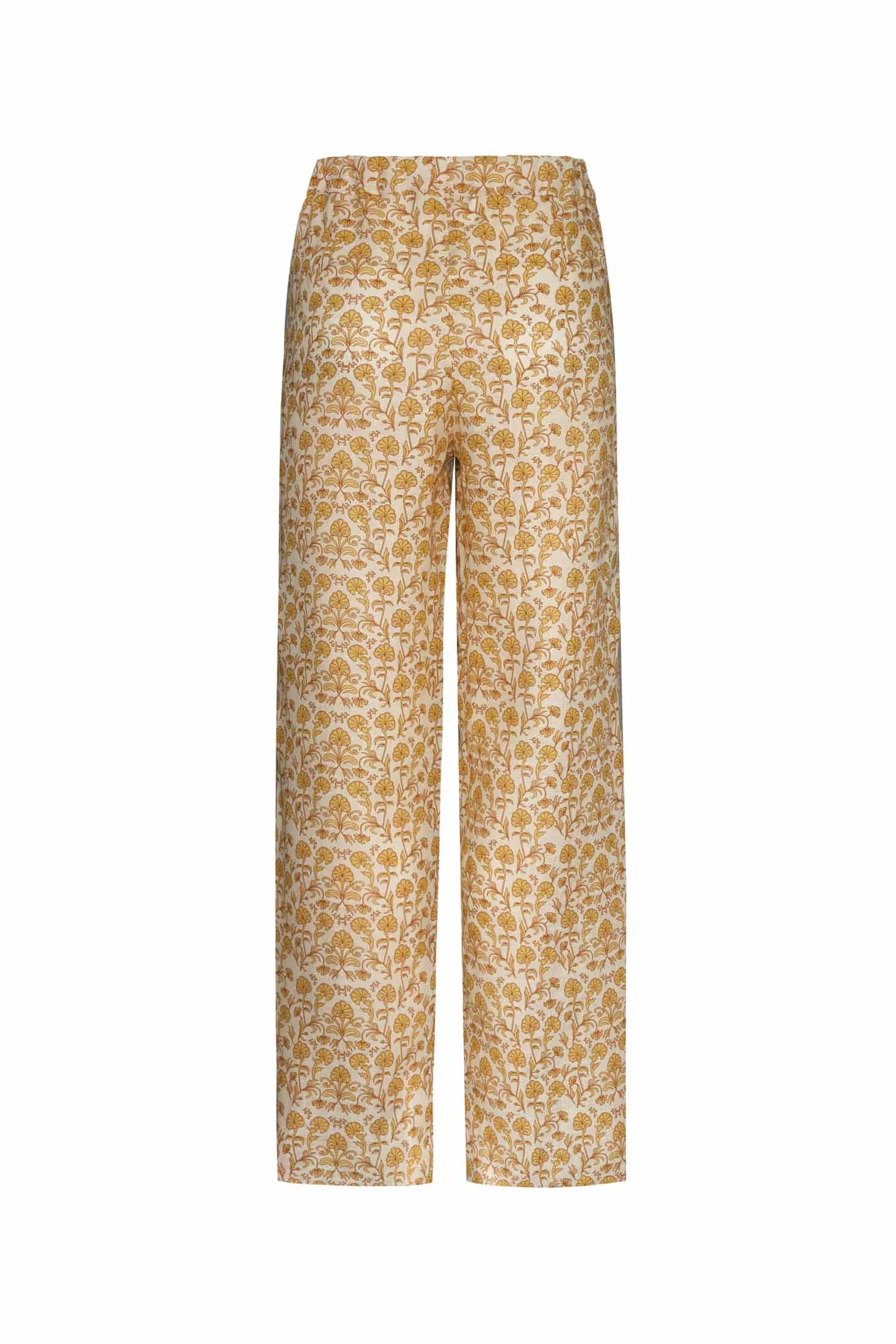 San Benito Linen Pants / Yellow Flowers - miniatura 6