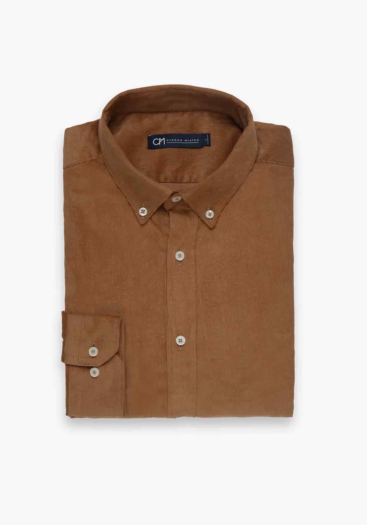 Camisa Micropana Botón Contraste Algodón Caramelo - miniatura 5