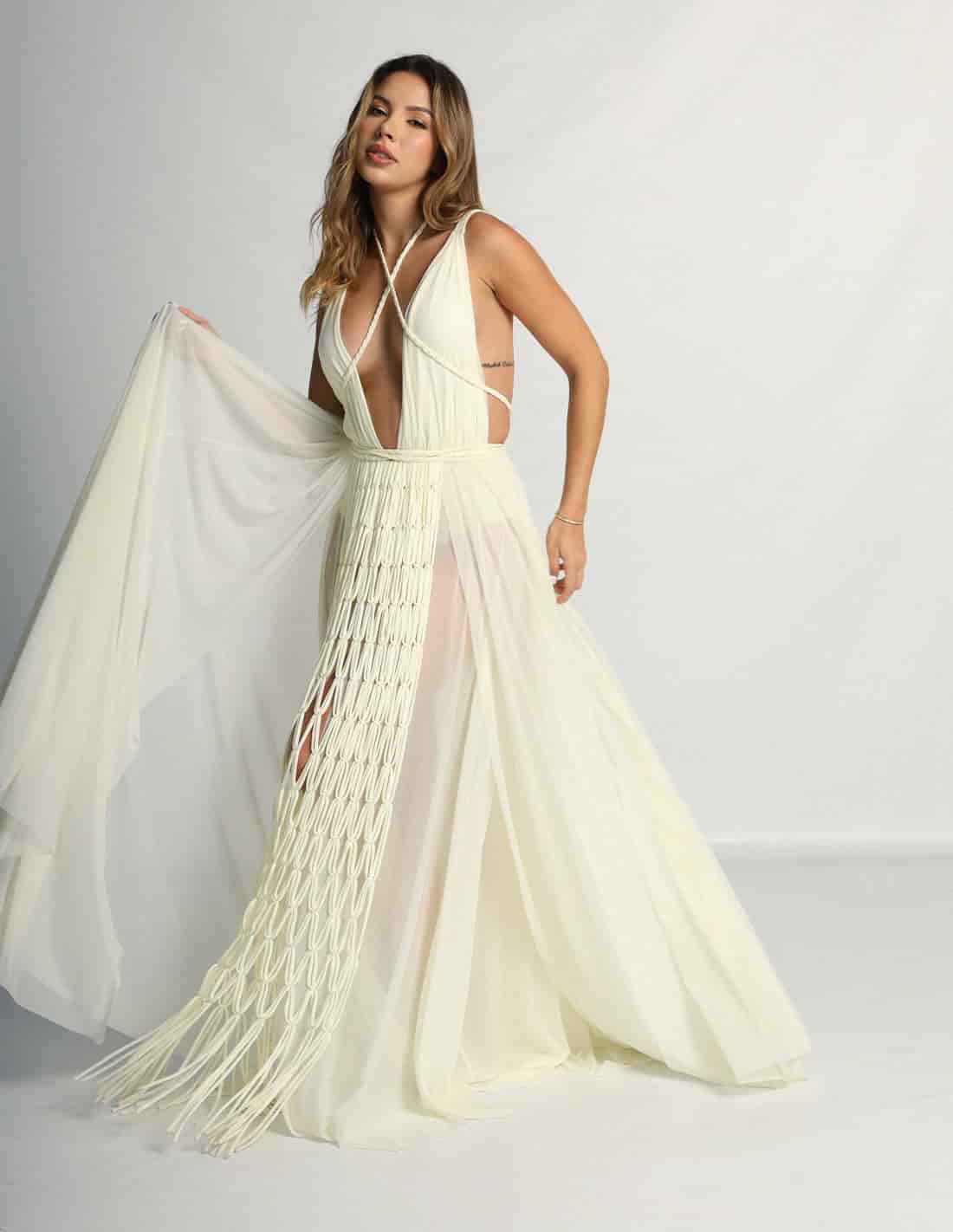 Vestido Diosa Marfil - miniatura 4