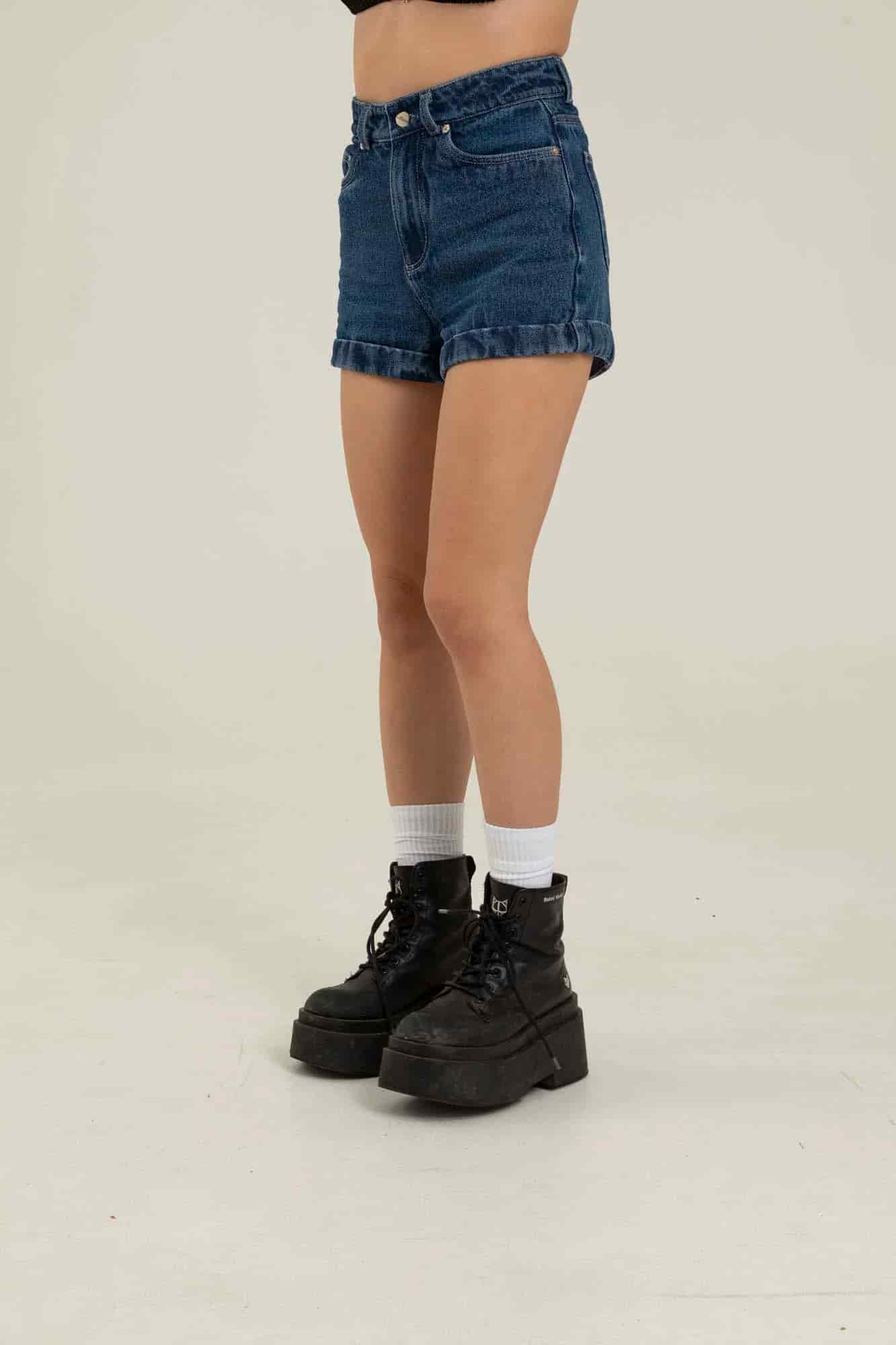 DARK BLUE DENIM SHORT - miniatura 15