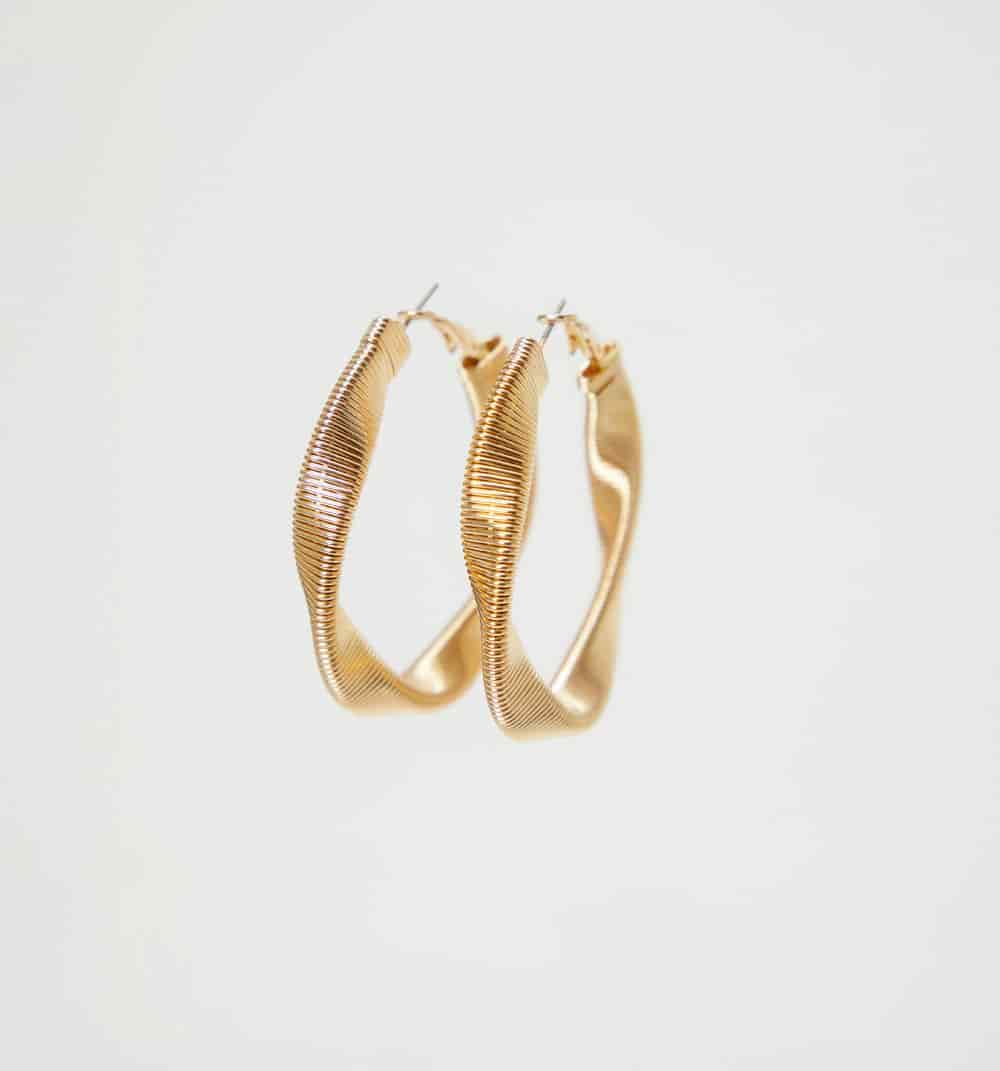 Aretes candonga cadena serpiente - miniatura 3