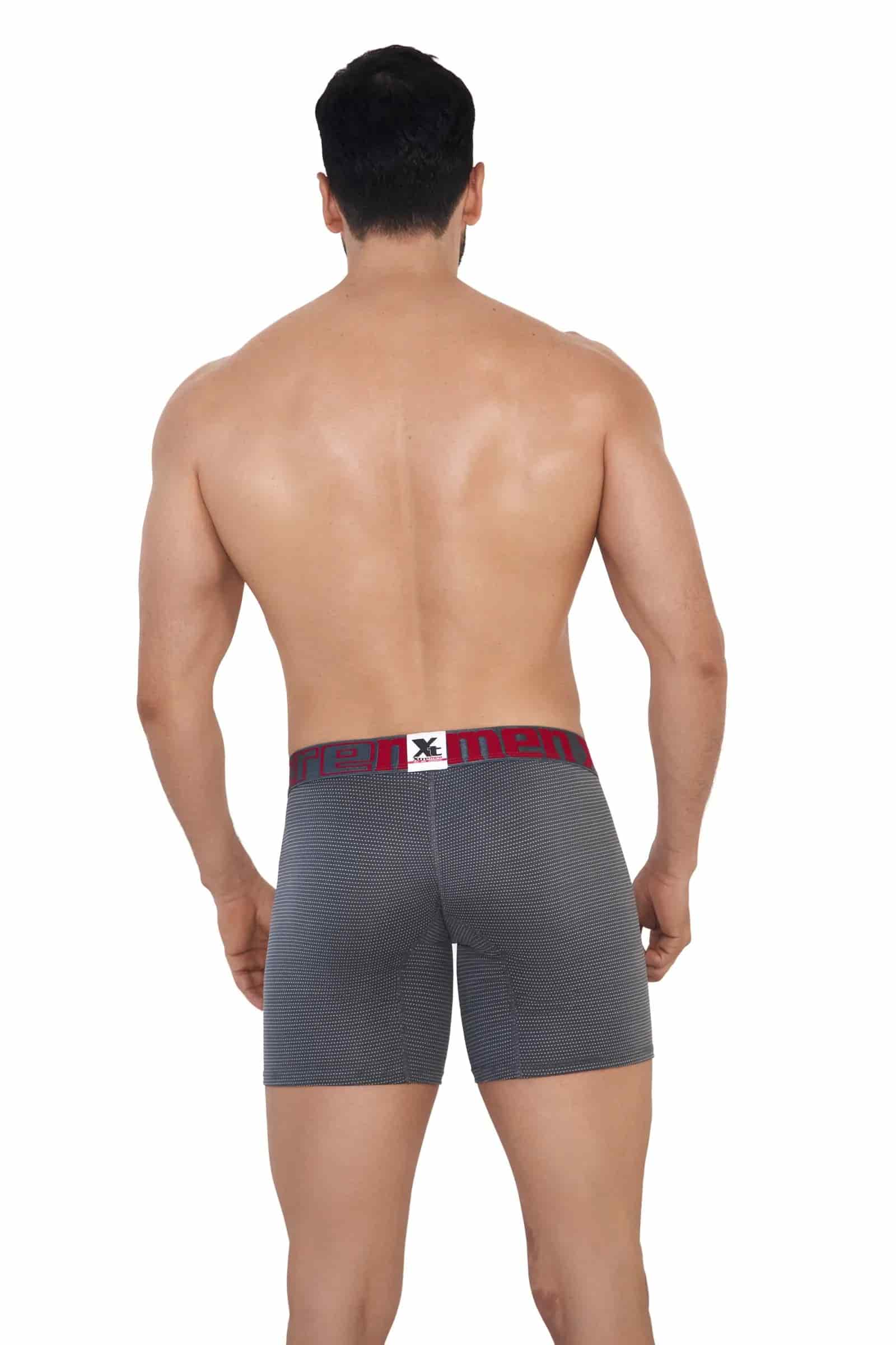 BOXER CLASICO FULL MICROFIBRA GRIS BLANCO - miniatura 2