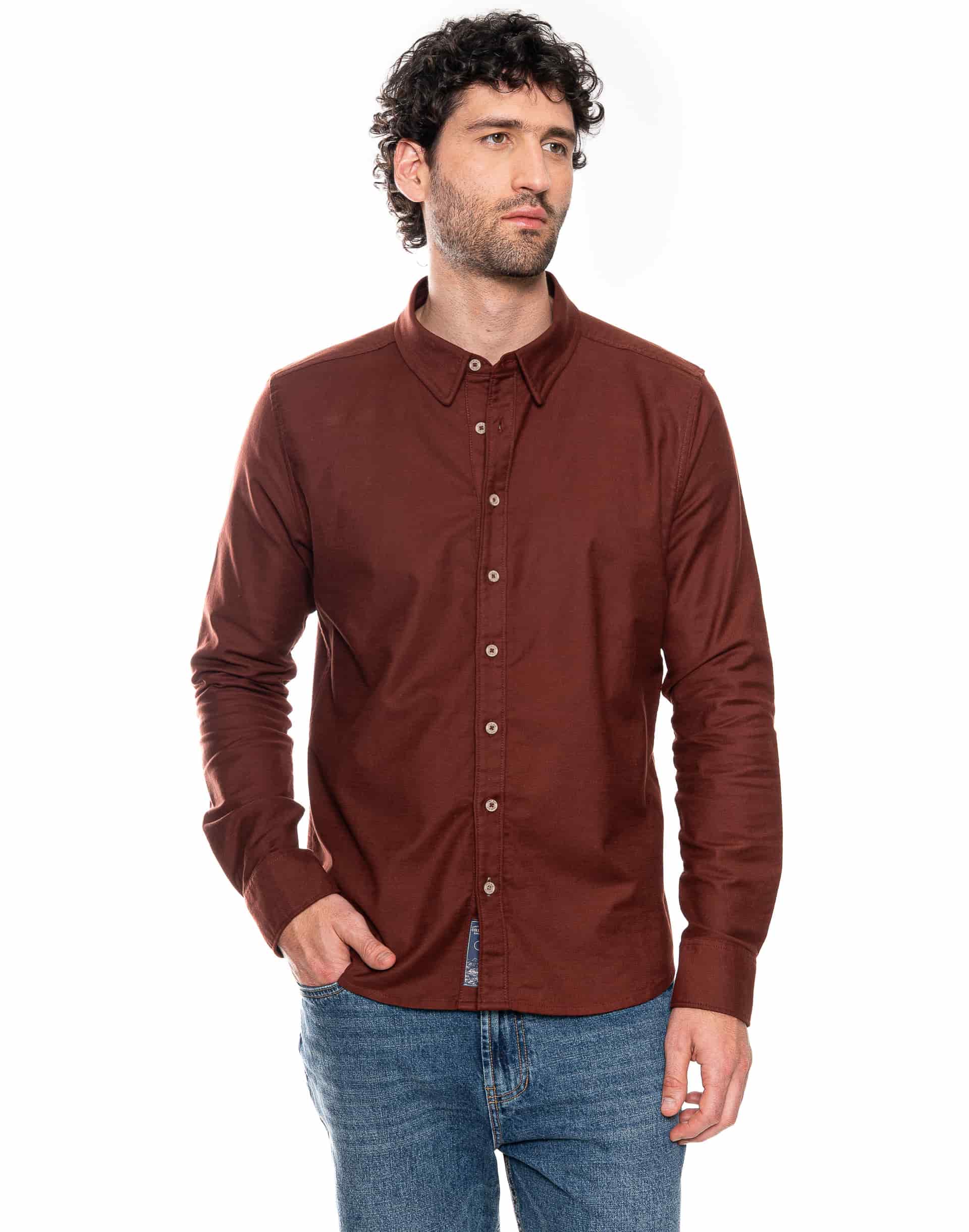 Camisa Manga Larga Efecto Lino - miniatura 1