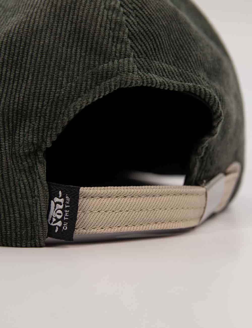 Gorra Desestructurada pana astral verde + beige - miniatura 3
