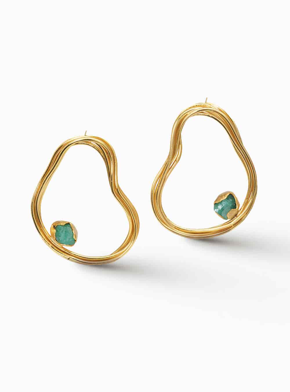 Aretes Providencia Maxi Esmeralda - miniatura 1