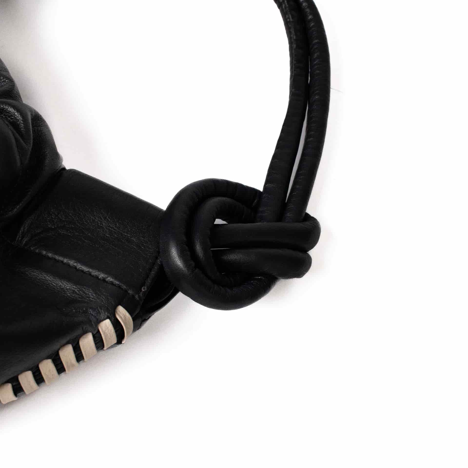 CHUNKIE baguette BAG - black x beige weave - miniatura 4