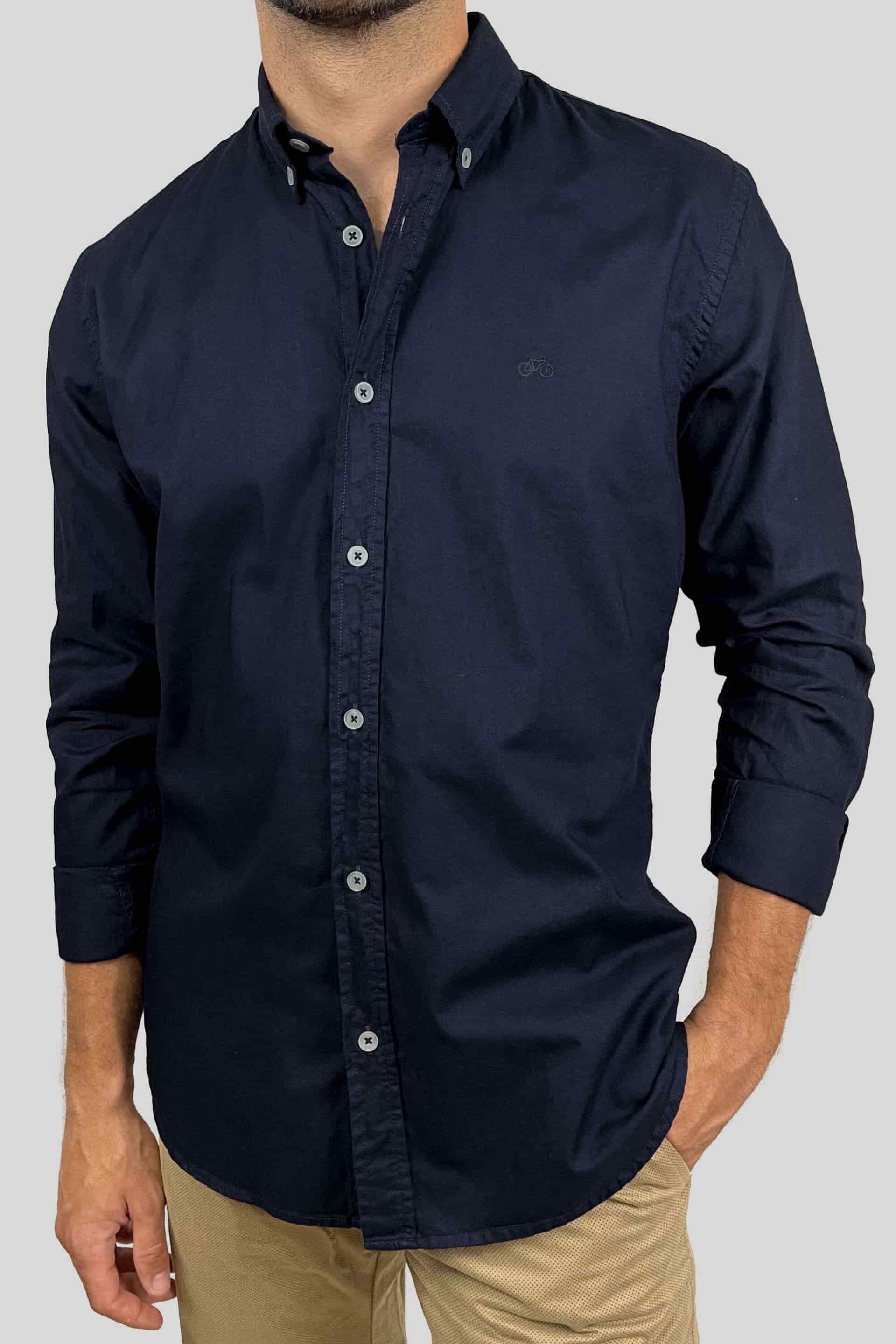 CAMISA OXFORD AZUL NAVY - miniatura 4