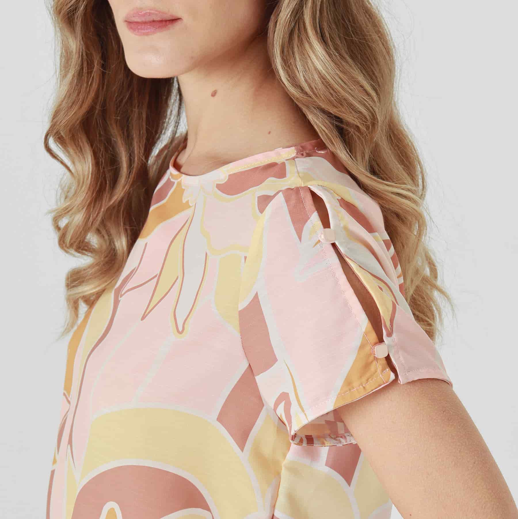 Blusa Cuello Redondo Manga Corta - miniatura 4