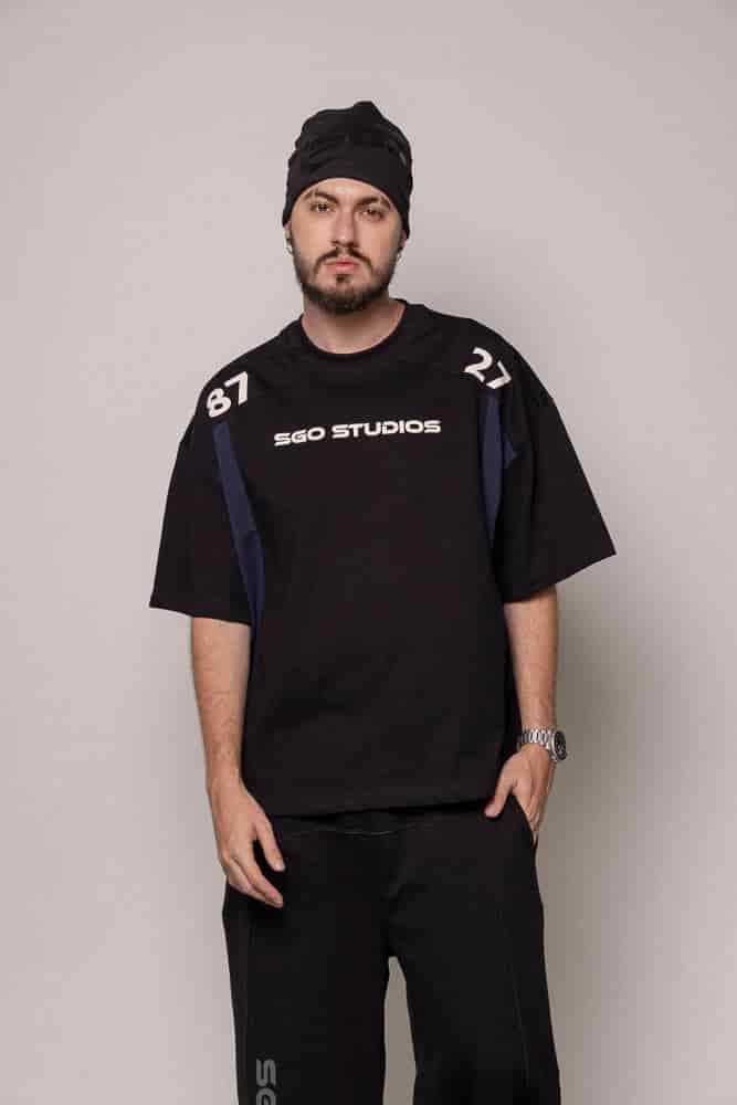 Camiseta Boxy Cortes 87/27-Negra - miniatura 4