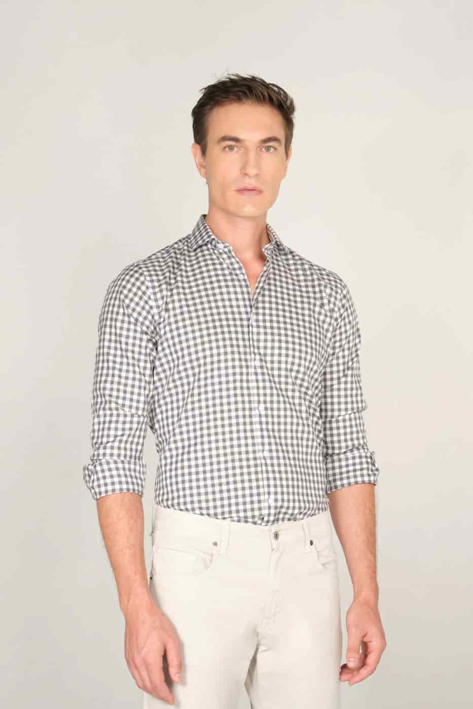 Camisa Classic Algodón Grey Cuadros - miniatura 1