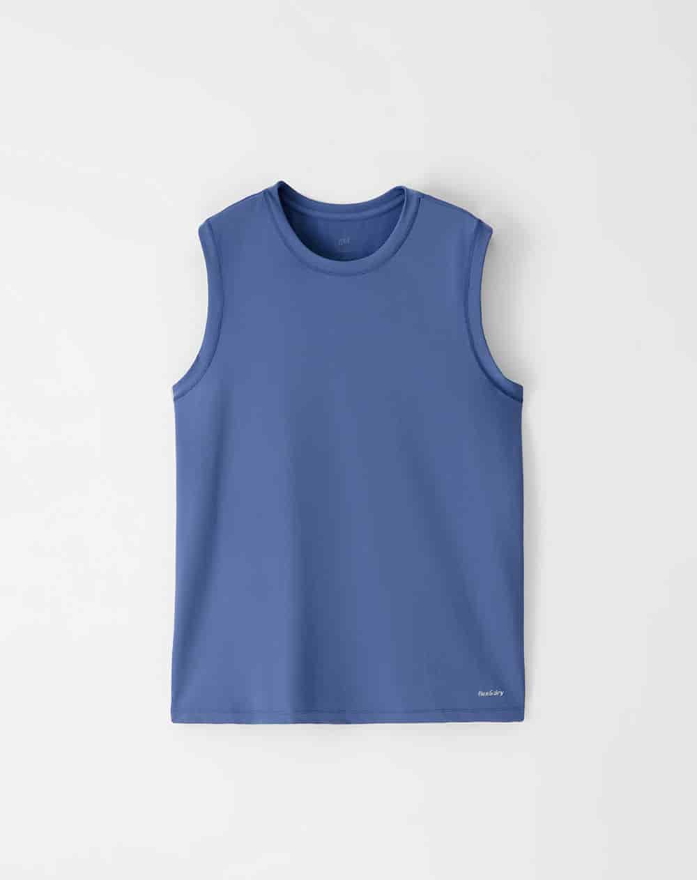 Camisilla deportiva antibacterial azul hombre - miniatura 5