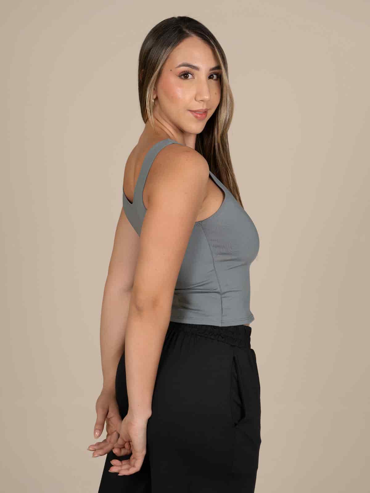 Blusa shape gris - miniatura 3