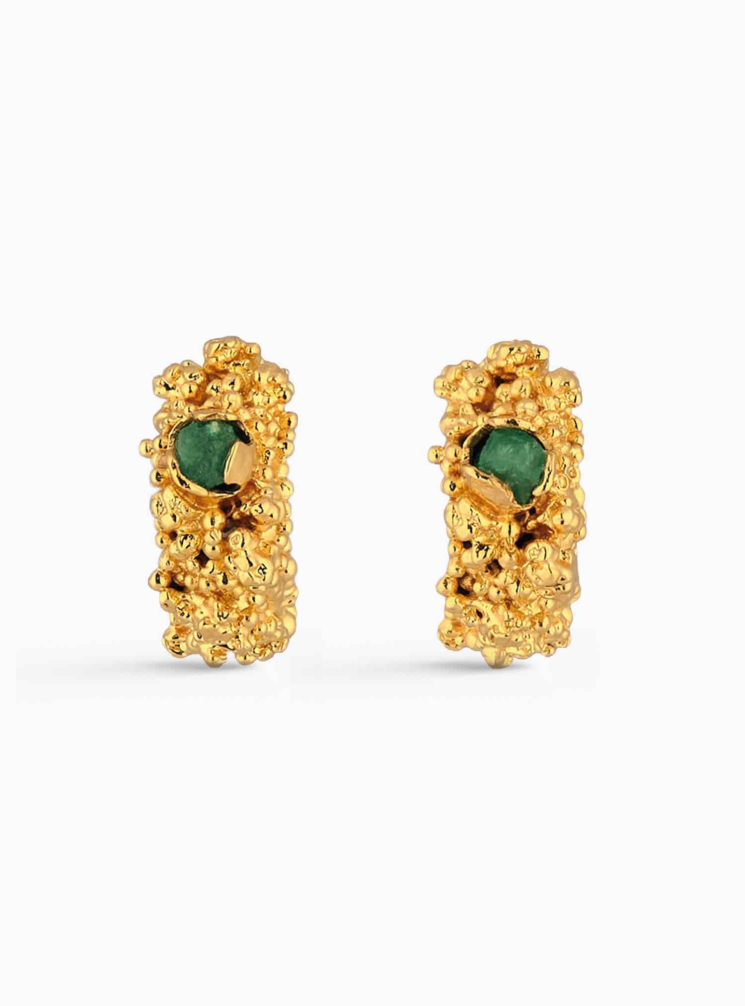 Aura Emerald Hoops Small - miniatura 4