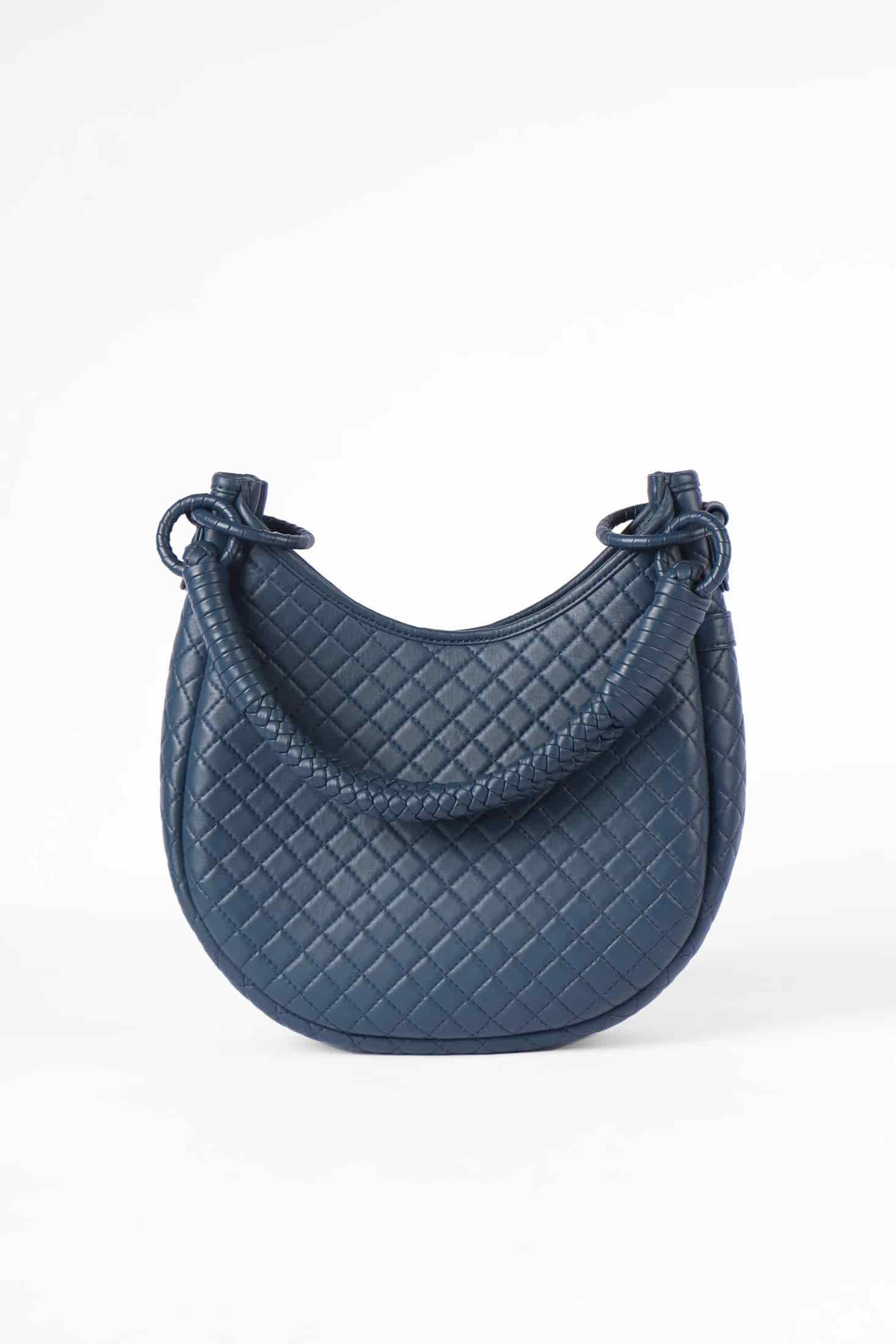 Saddle Shoulder Bag, Navy Blue - miniatura 1