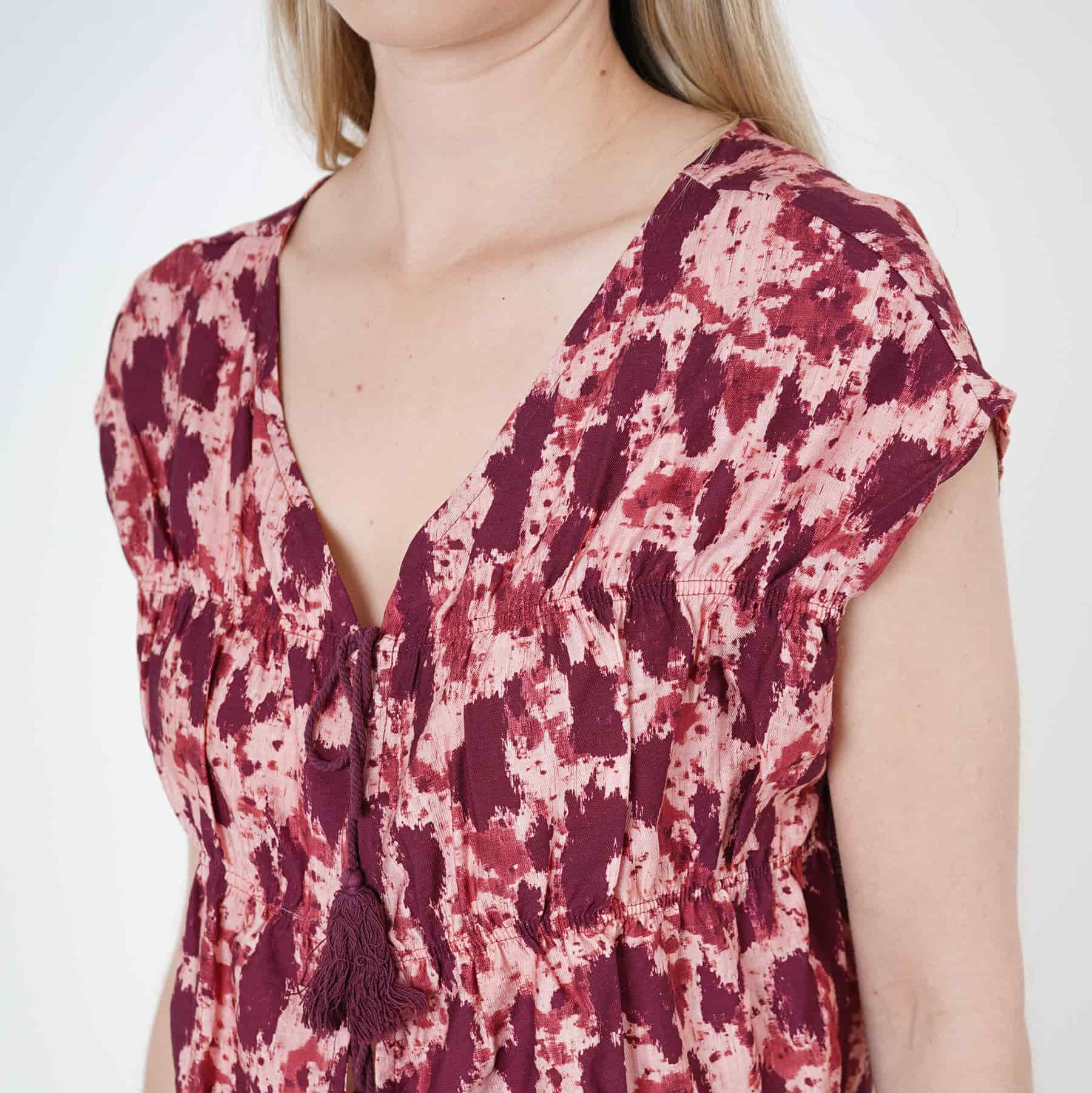 Blusa Cuello V Manga Sisa - miniatura 3