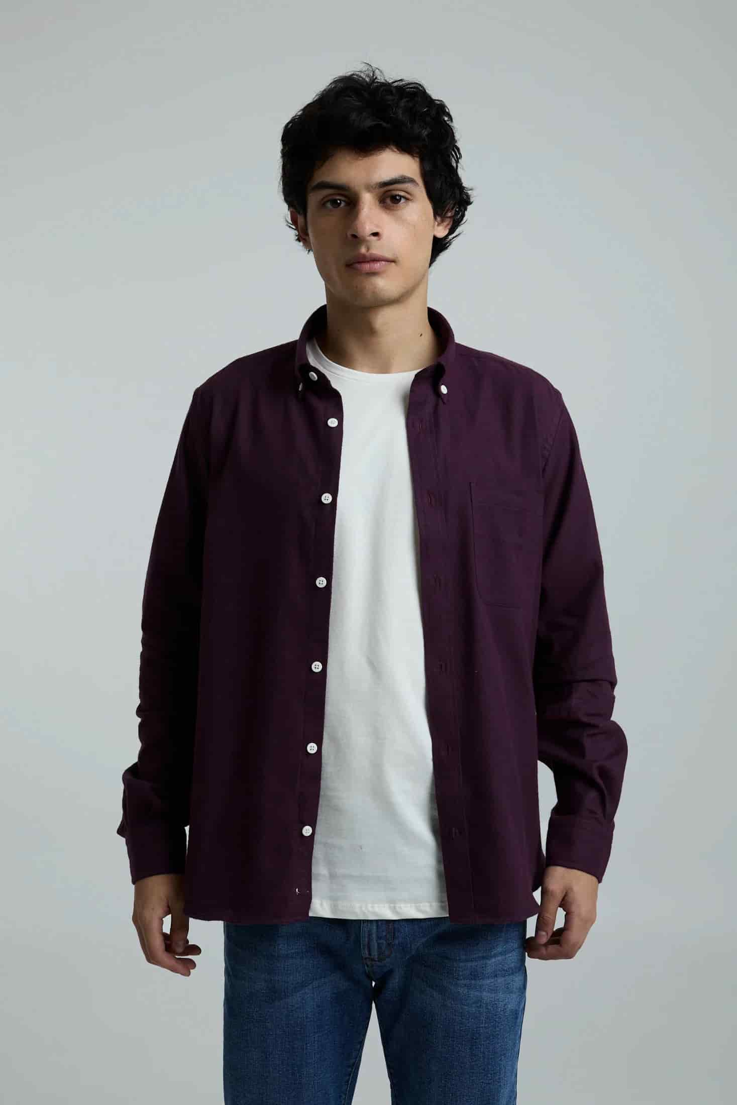 Camisa twill vinotinto - miniatura 16