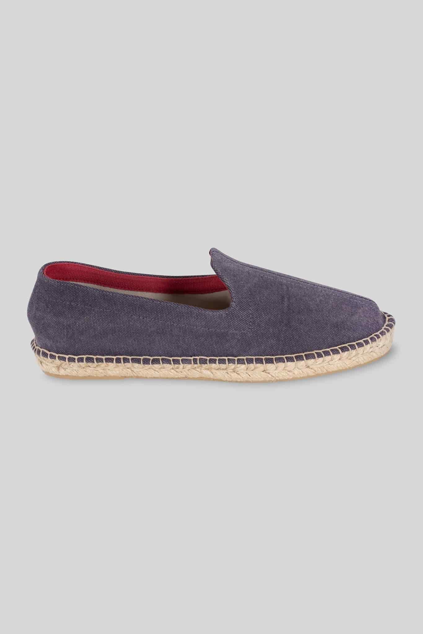 Men's leather espadrille blue canvas - miniatura 1