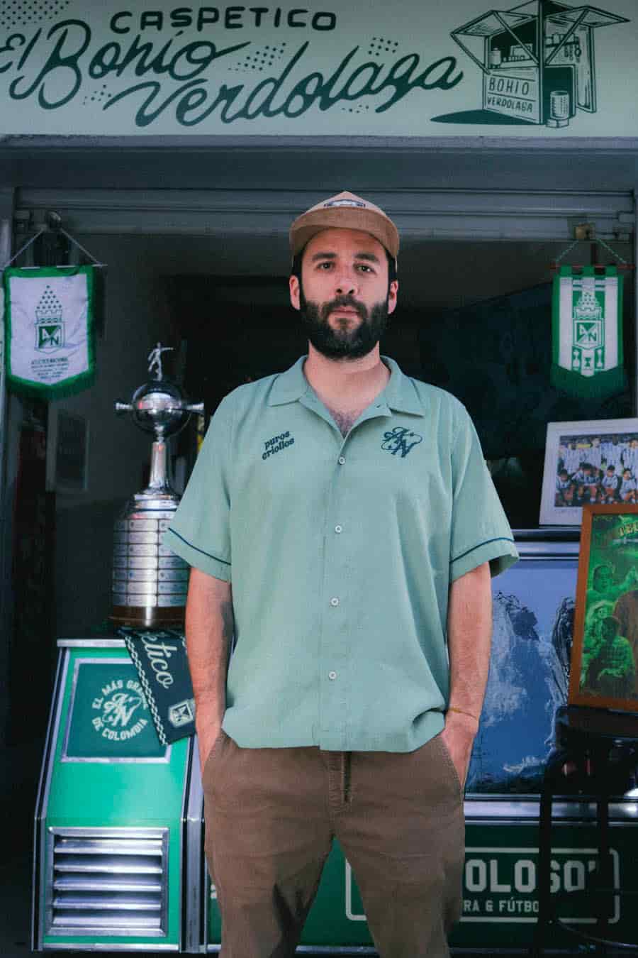 CAMISA VERDE BOTELLA 1989 OH NACIONAL BOHIO - miniatura 1