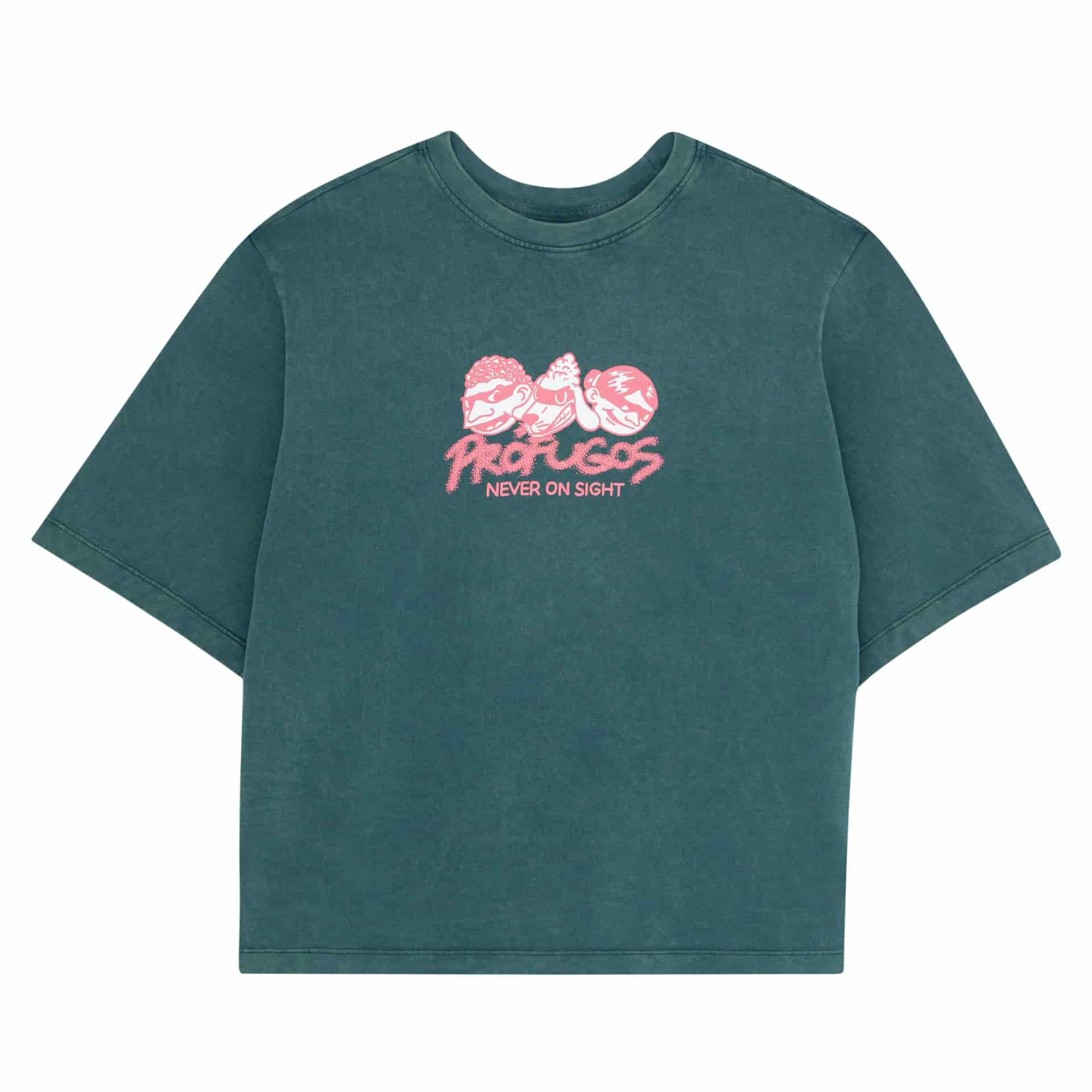 CAMISETA PRÓFUGOS VERDE WASHED - miniatura 1
