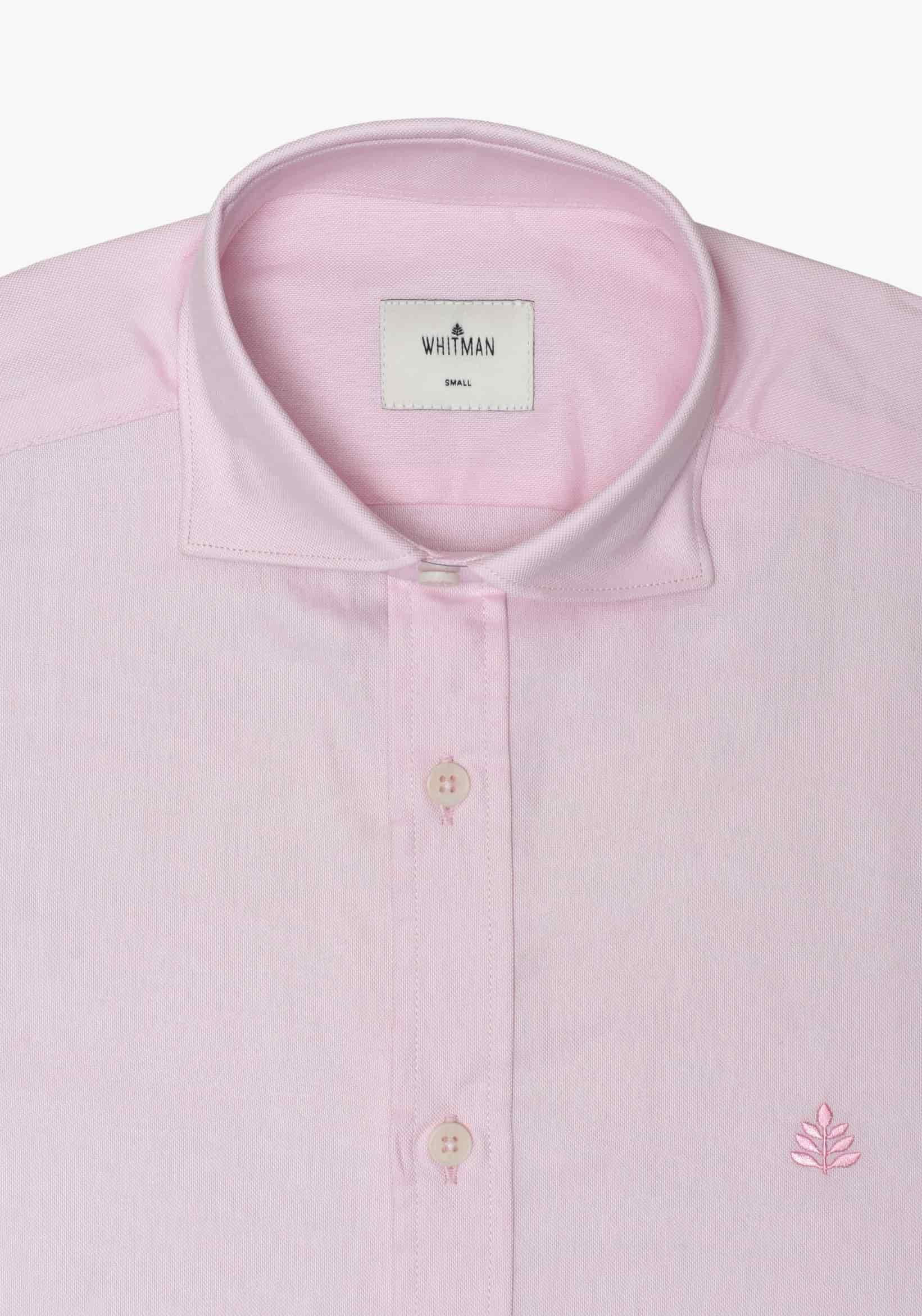 Camisa Whitman Rosada Cuello Francés - miniatura 2