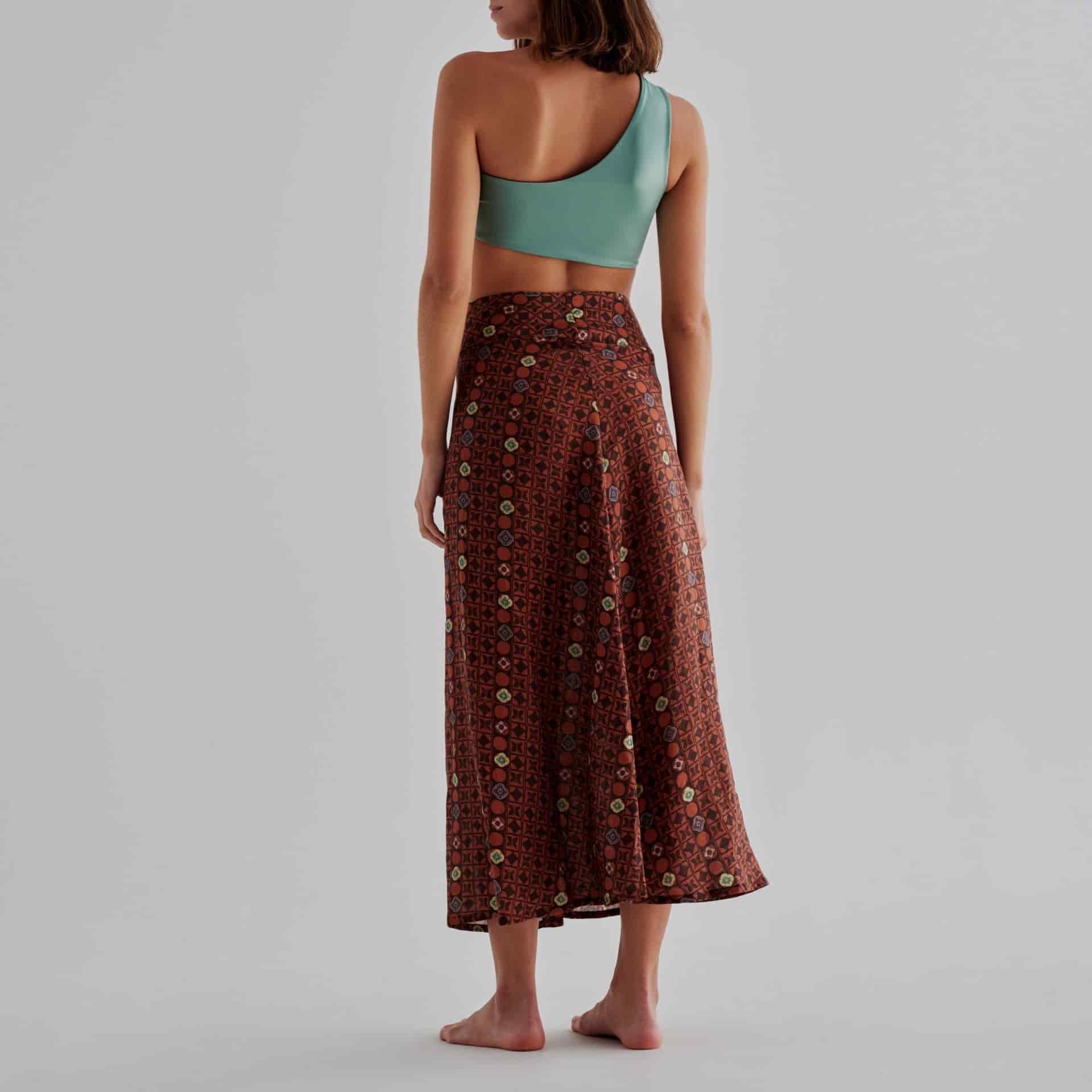 Agave Linen Skirt / Terracota Mosaic - miniatura 3