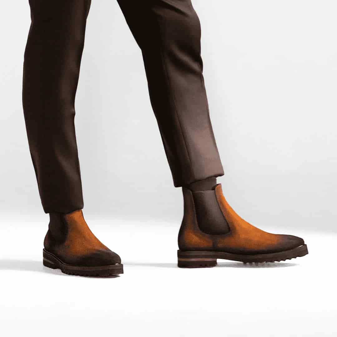Bota Jacques Gamuza Cognac Suela Ultraliviana - miniatura 3