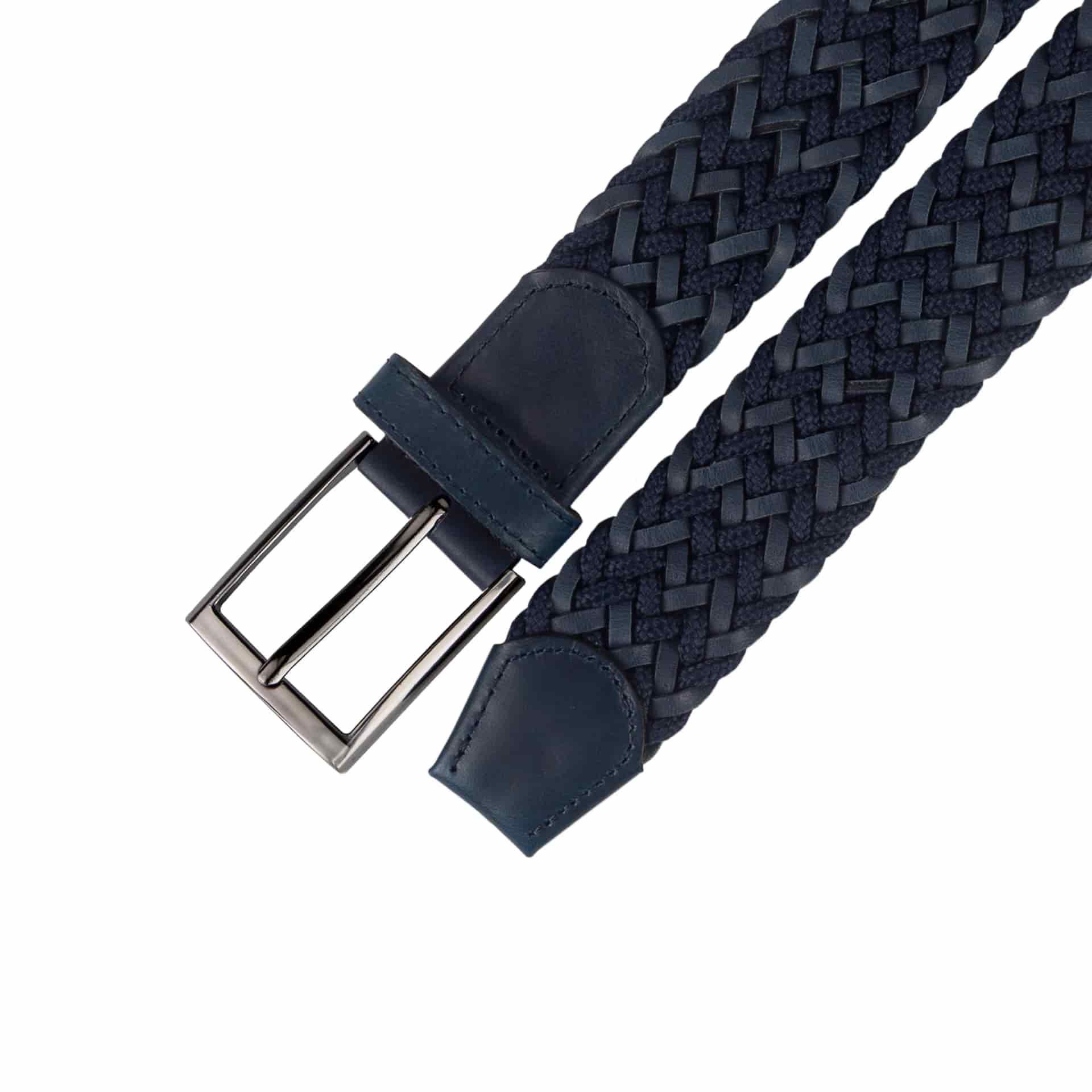 CINTURÓN LEATHER FUSION Azul/negro - miniatura 6