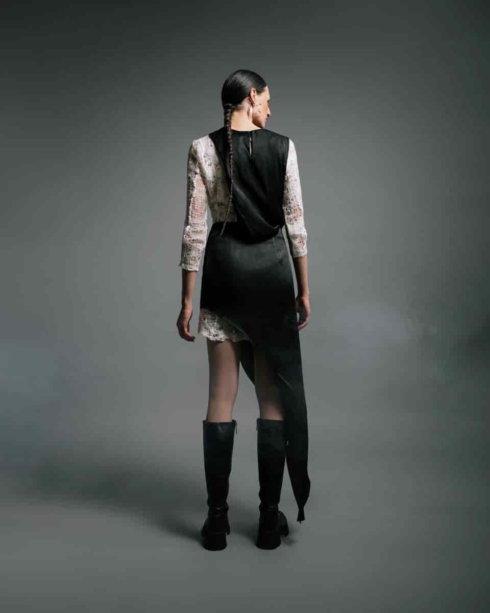 NUNO MESH FELT DRESS - miniatura 4