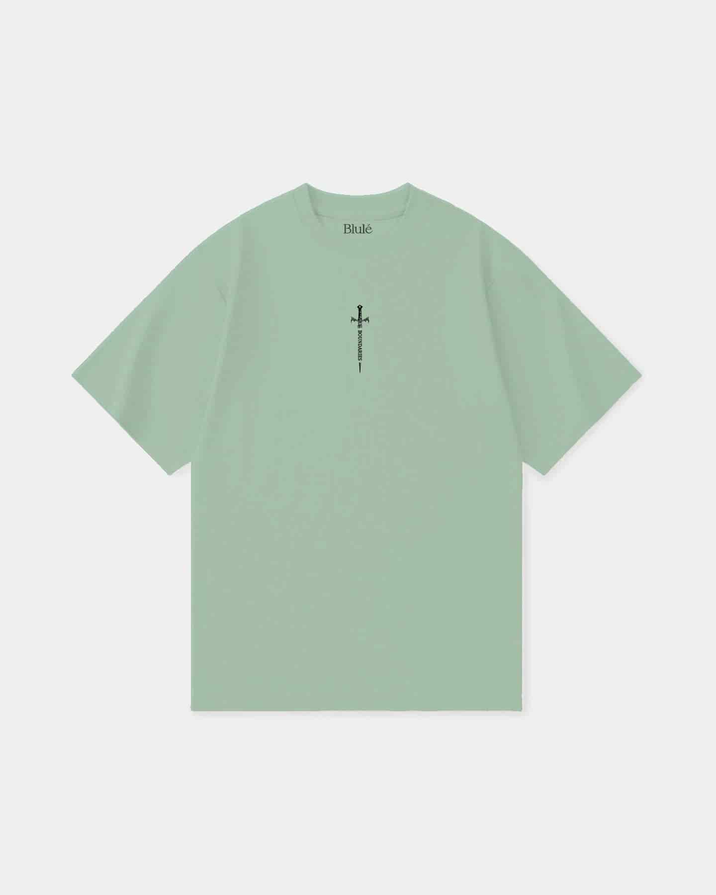 Oversized T Shirt Boundaries Light Green - miniatura 2