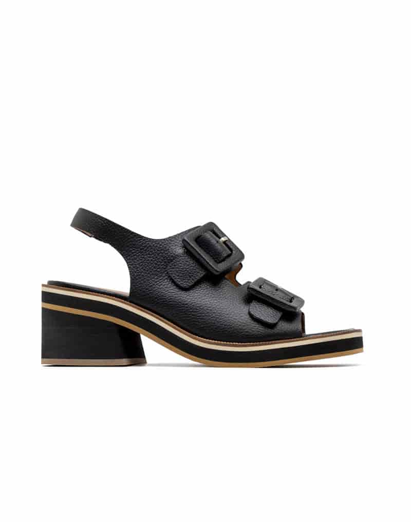 Sandalia plataforma de cuero  REF SDI1724 - miniatura 1