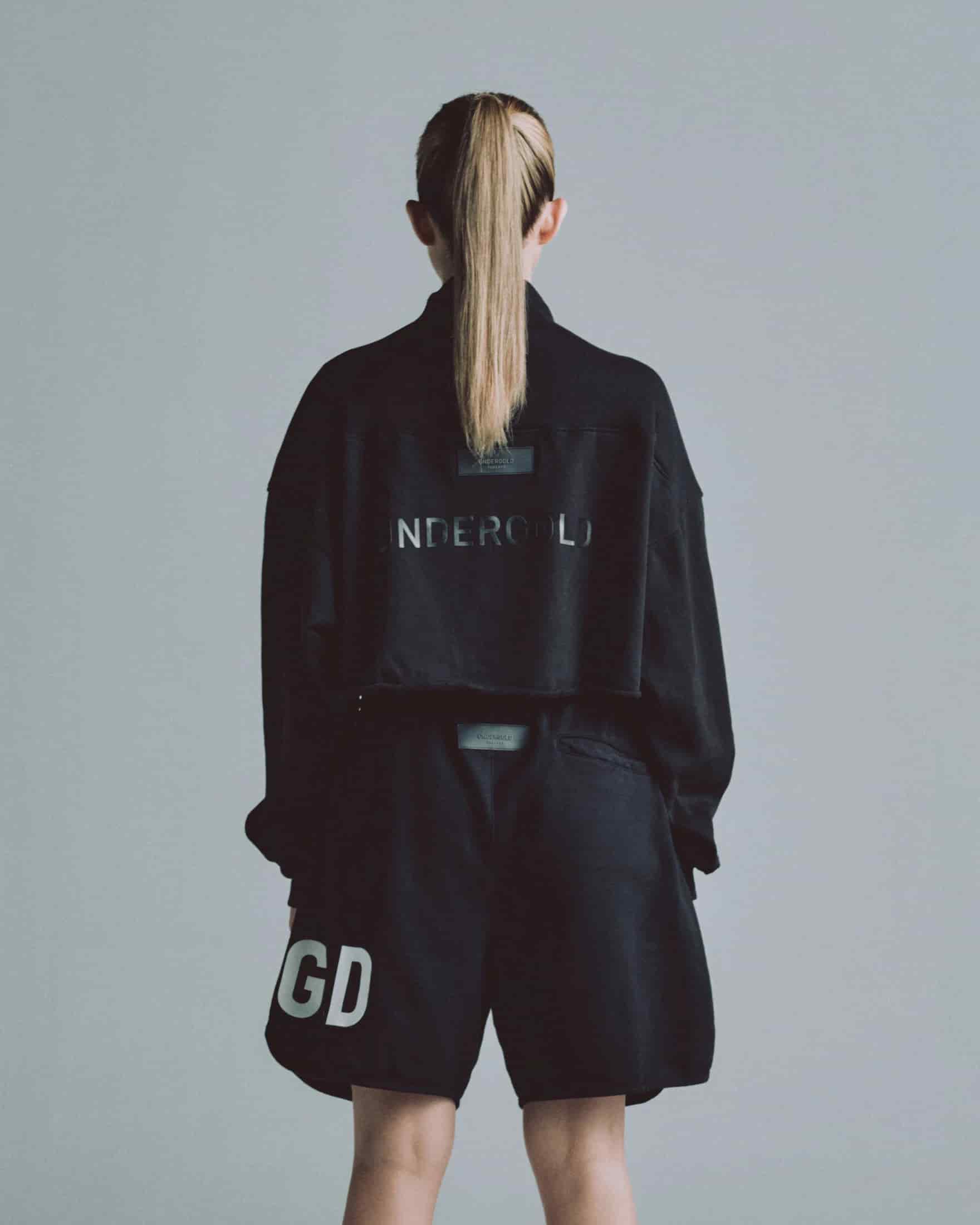 Line Logo Cropped Zip up Crewneck Black - miniatura 7