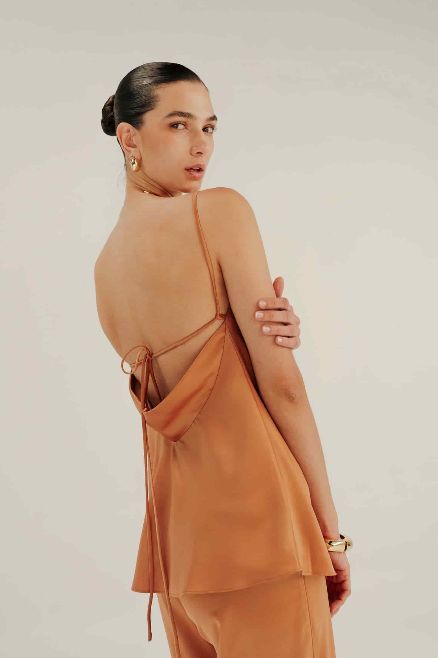 CARIÑO MIO TOP OPEN-BACK - HONEY GOLD - miniatura 2