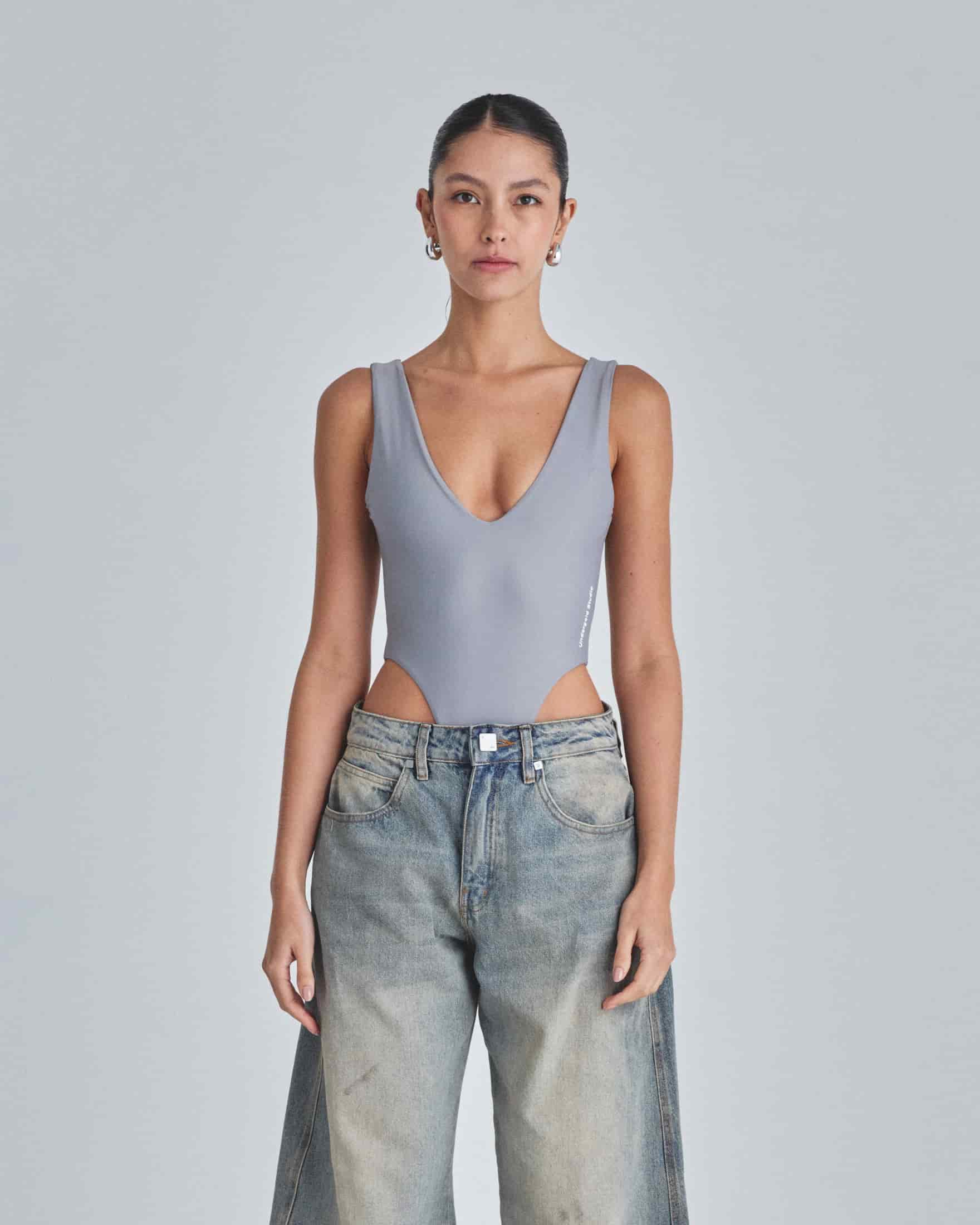 Line Basic V Neck Body Gray - miniatura 2