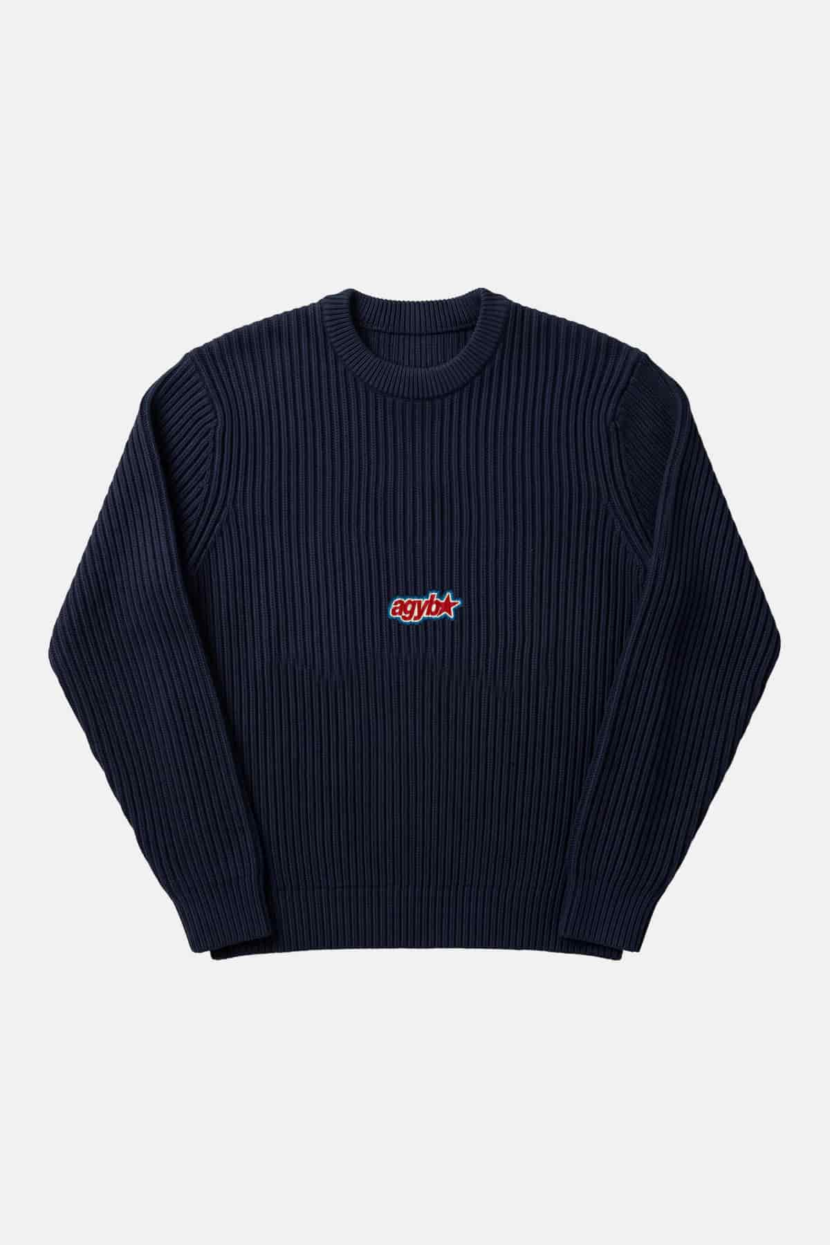 Starry Rib Sweater Navy - miniatura 1