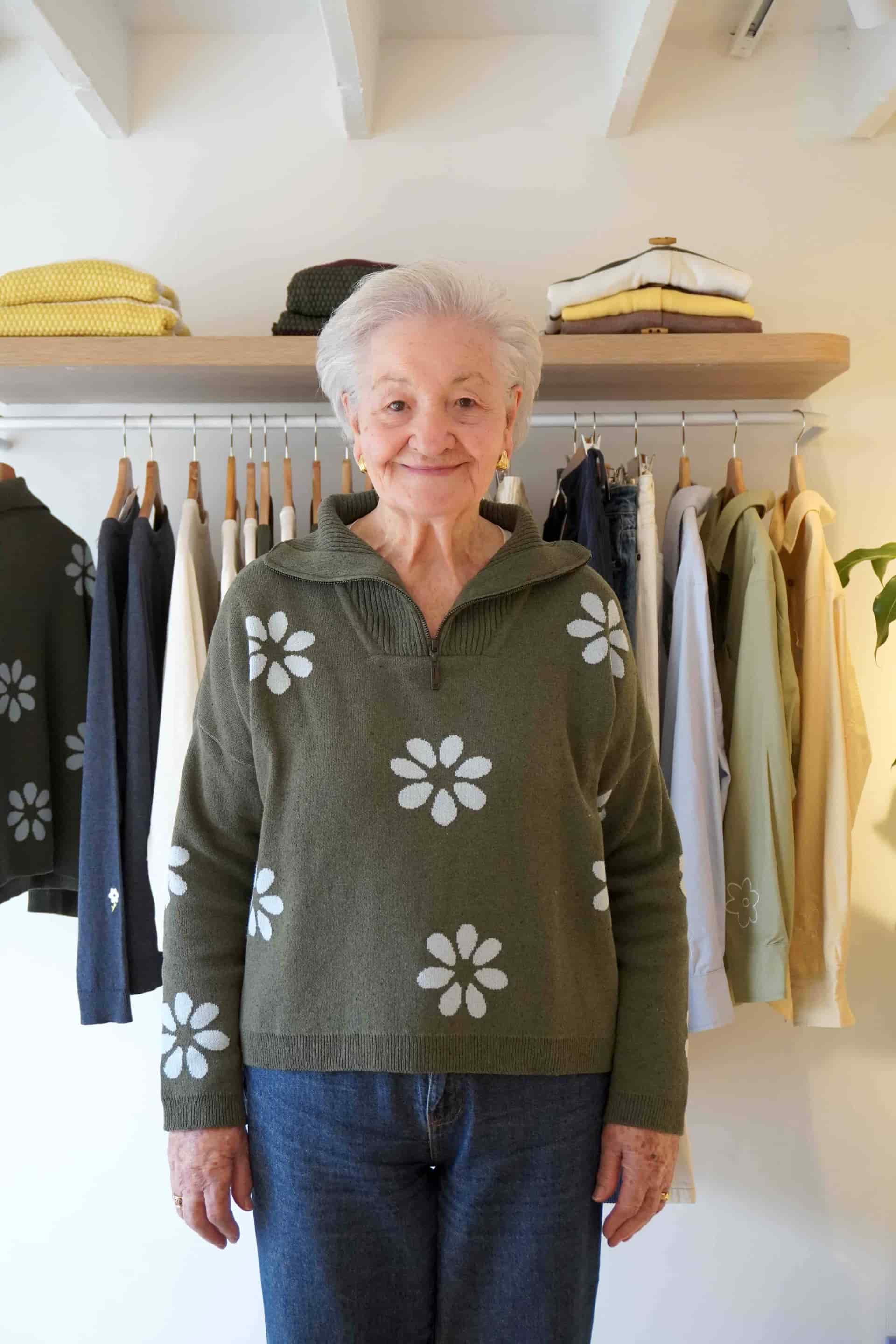 Halfzip Flowers Verde - miniatura 3